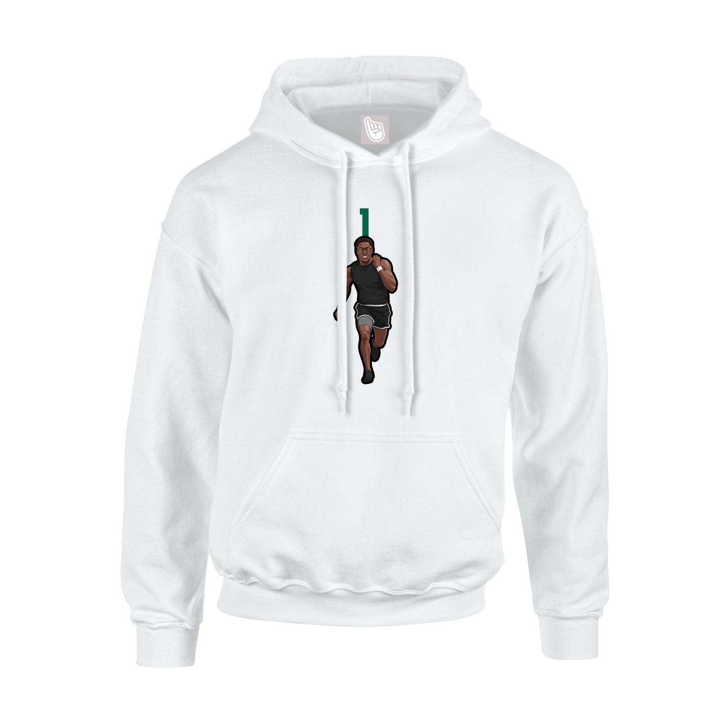 Hoodie — Number Top in White