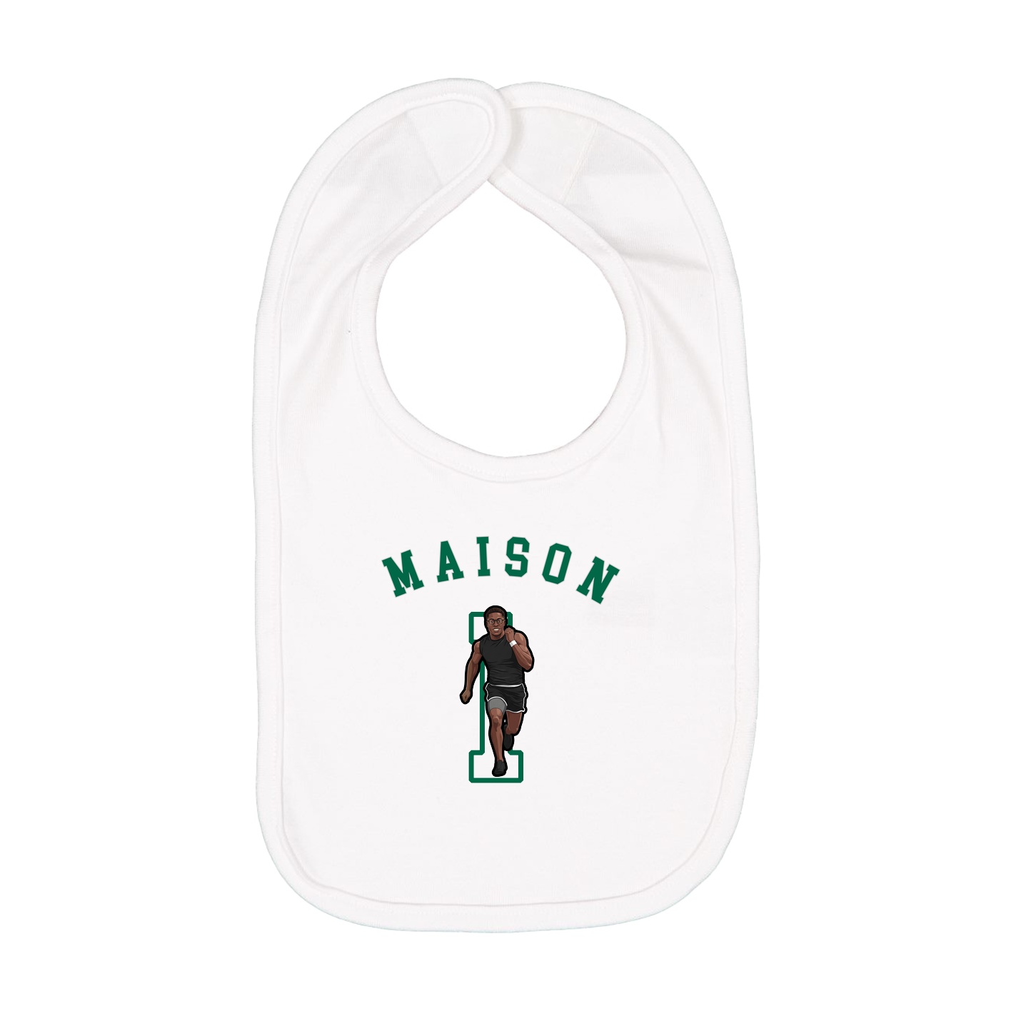 Infant Bib — Shirsey Arch in White