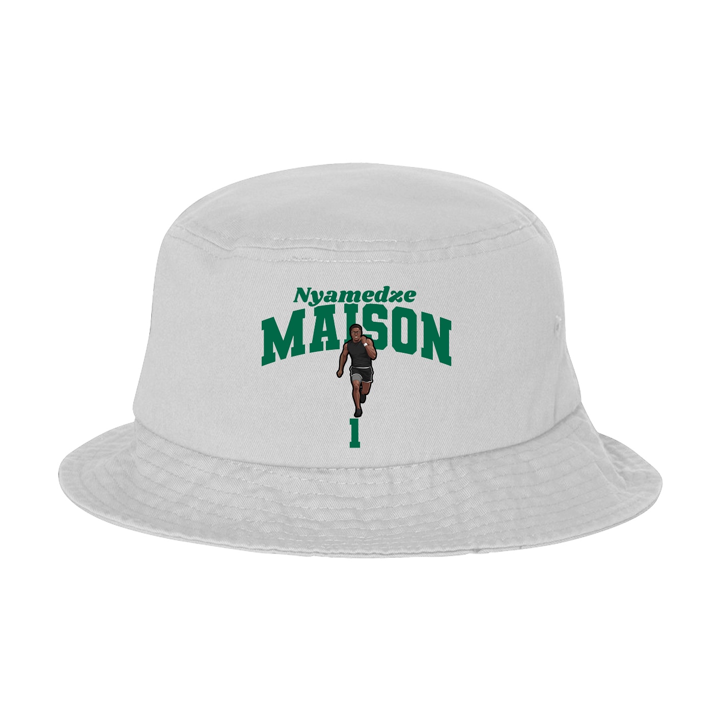 Bucket Cap — Signature Arch in White