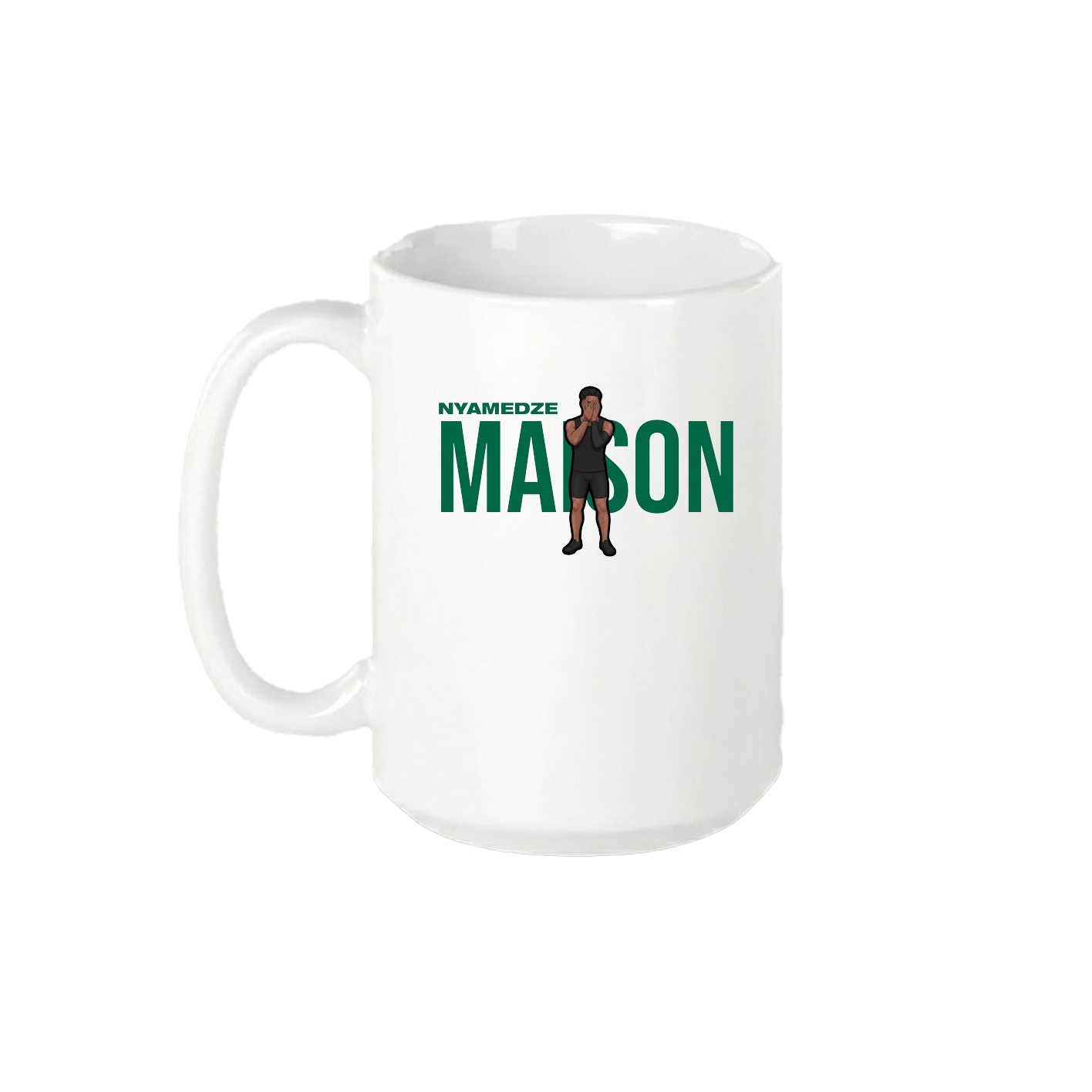 15oz Coffee Mug — Player Name in White