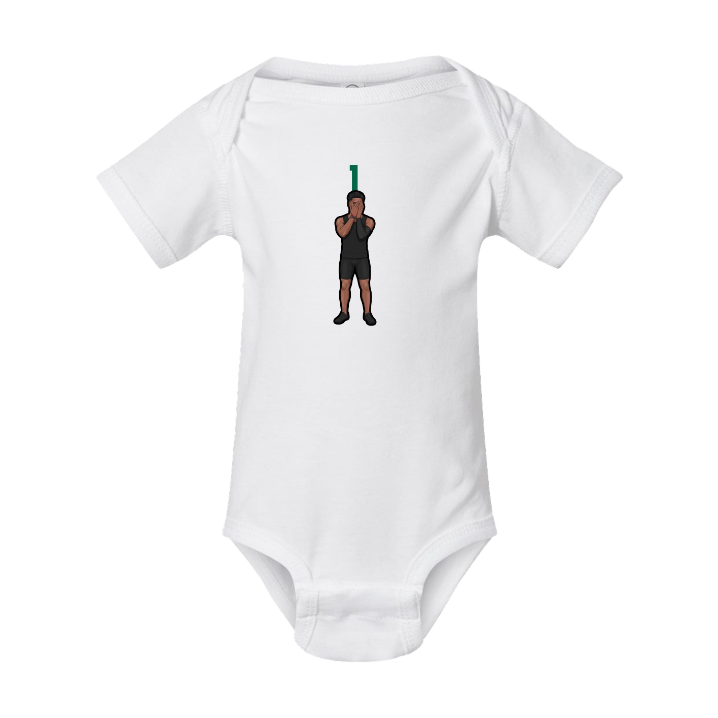 Baby Onesie — Number Top in White