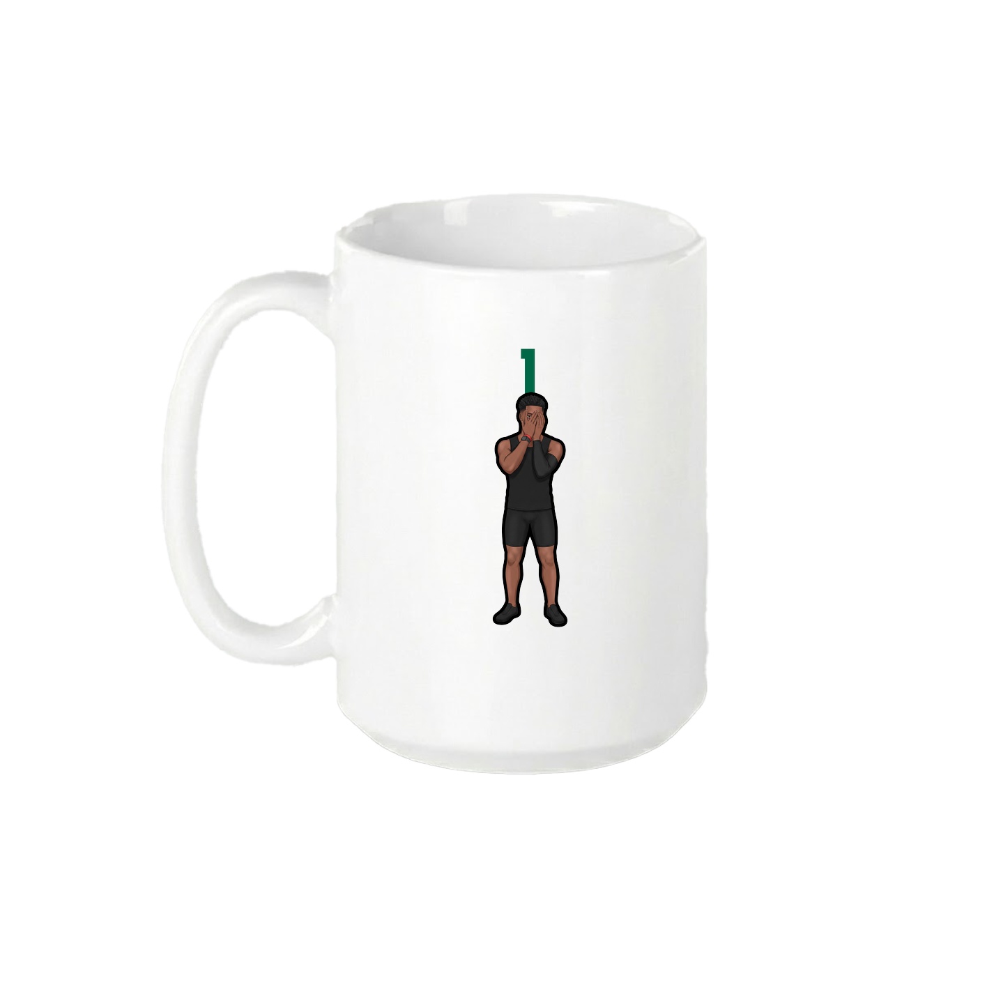 15oz Coffee Mug — Number Top in White
