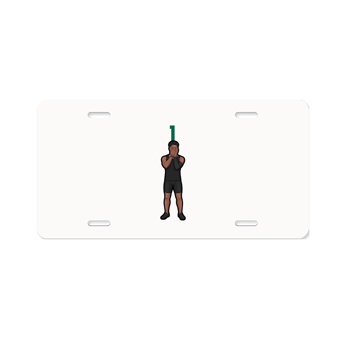 License Plate — Number Top in Classic