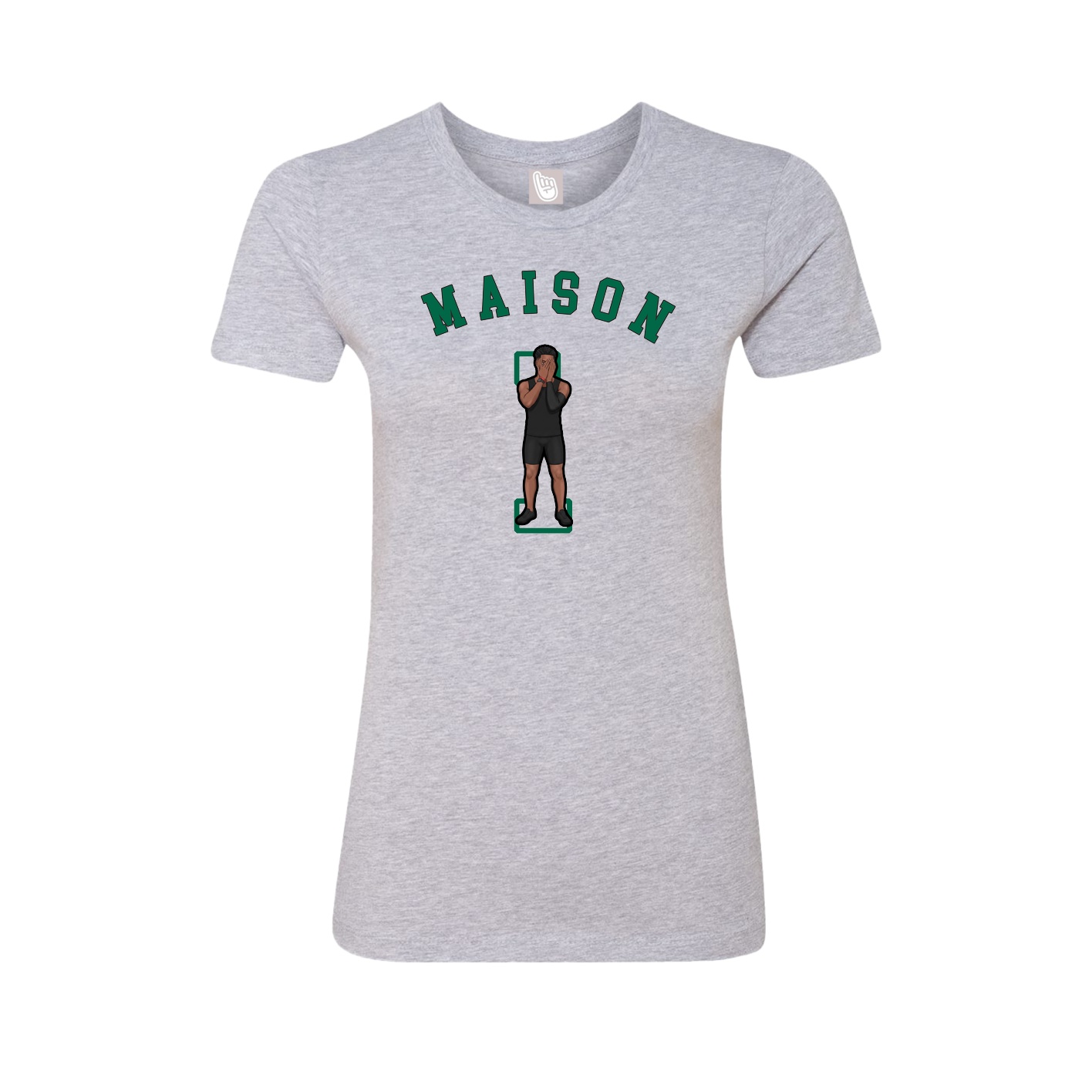 Fitted Women's Tee — Shirsey Arch in Grey