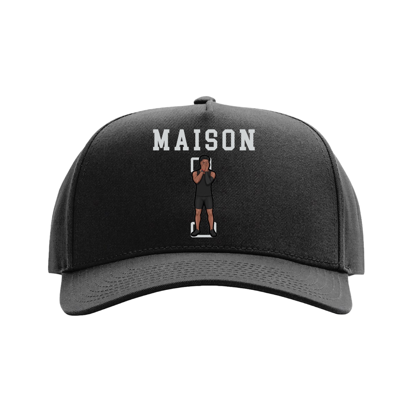 Full Fabric Five-Panel Champ Cap — Shirsey in Black