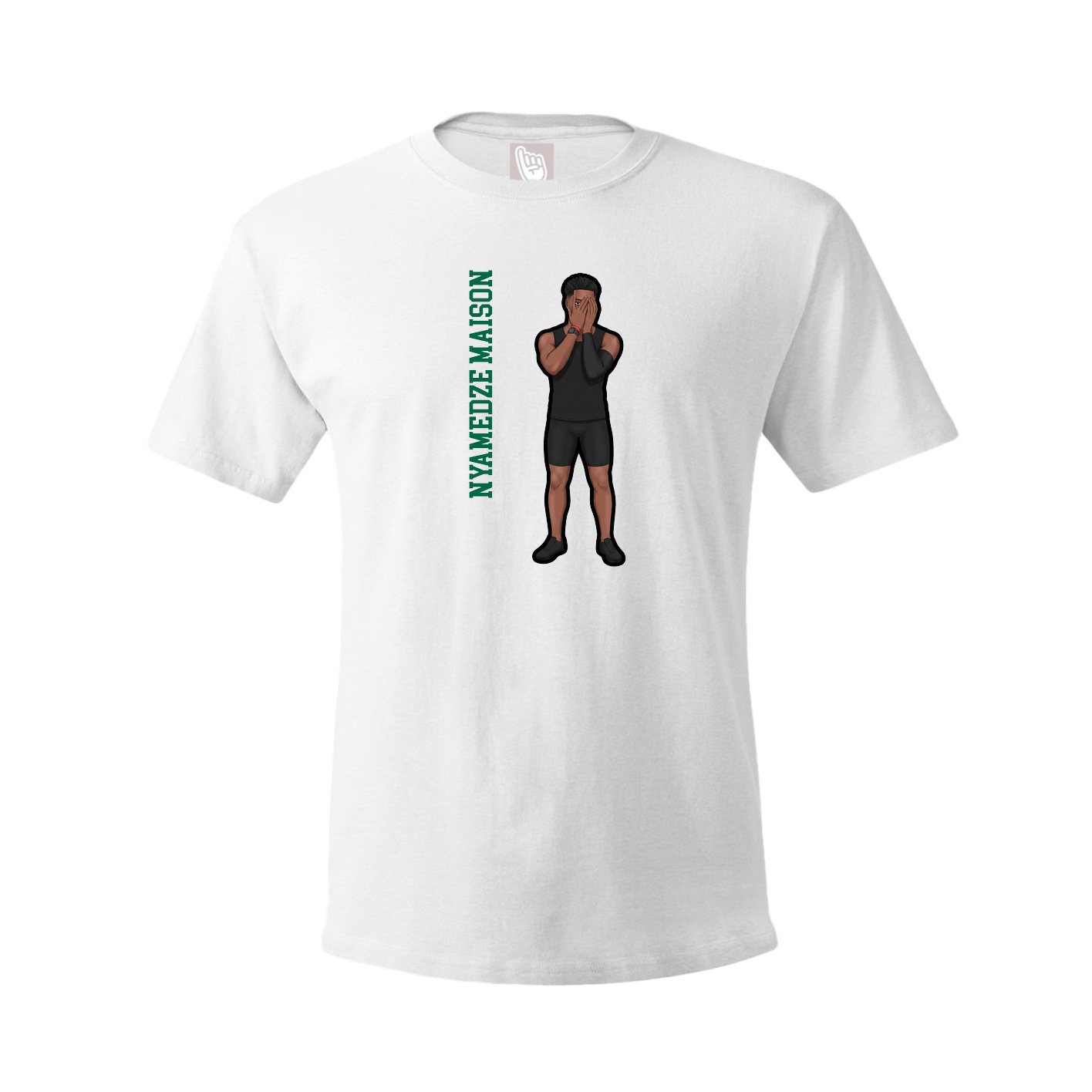 Tee — Name Vertical in White