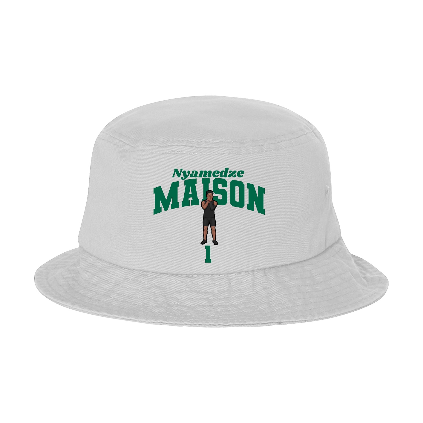 Bucket Cap — Signature Arch in White
