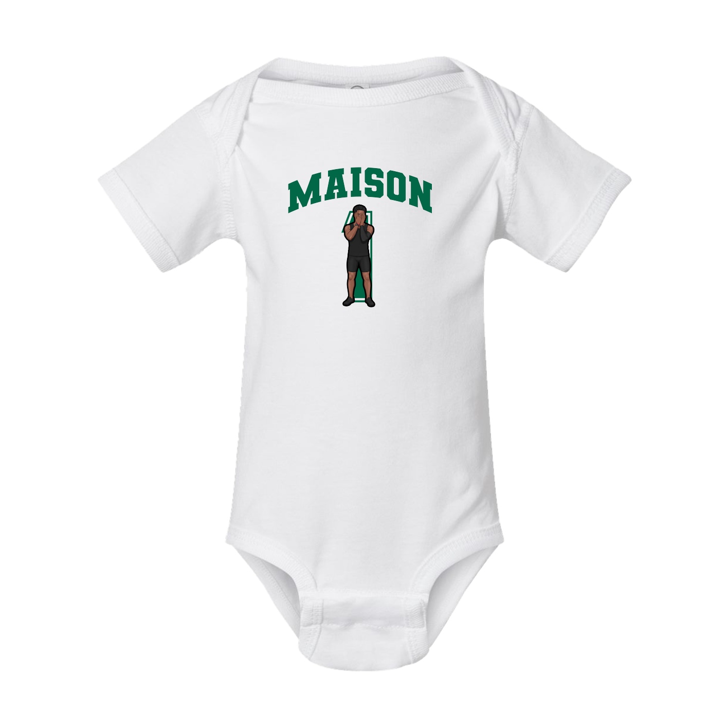Baby Onesie — Number in White