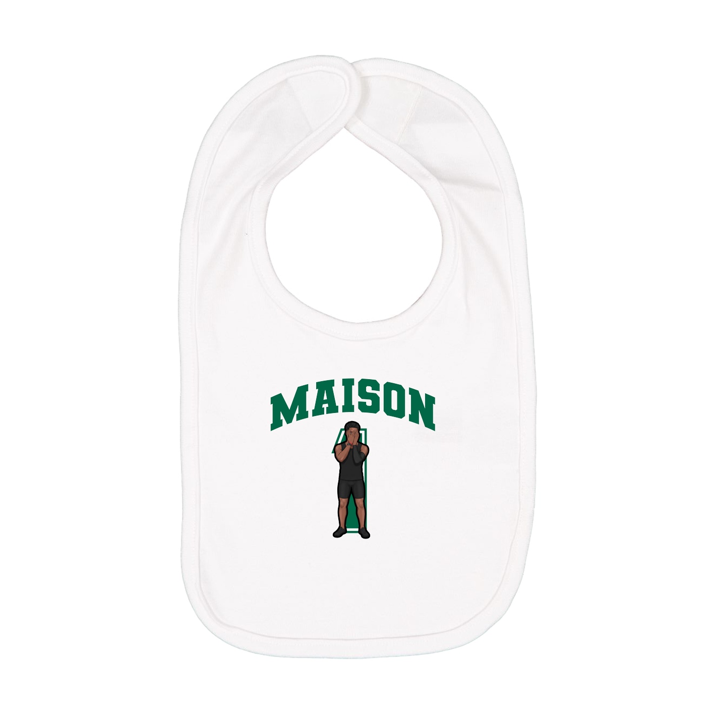 Infant Bib — Number in White