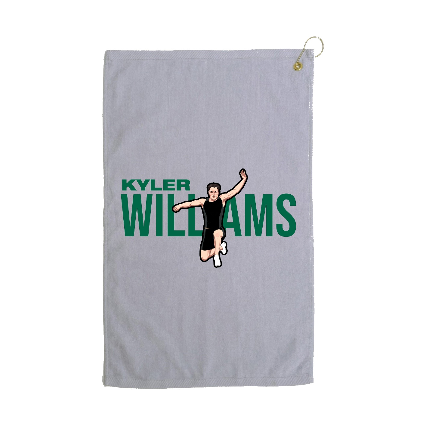 Golf Towel — Player Name in Grey