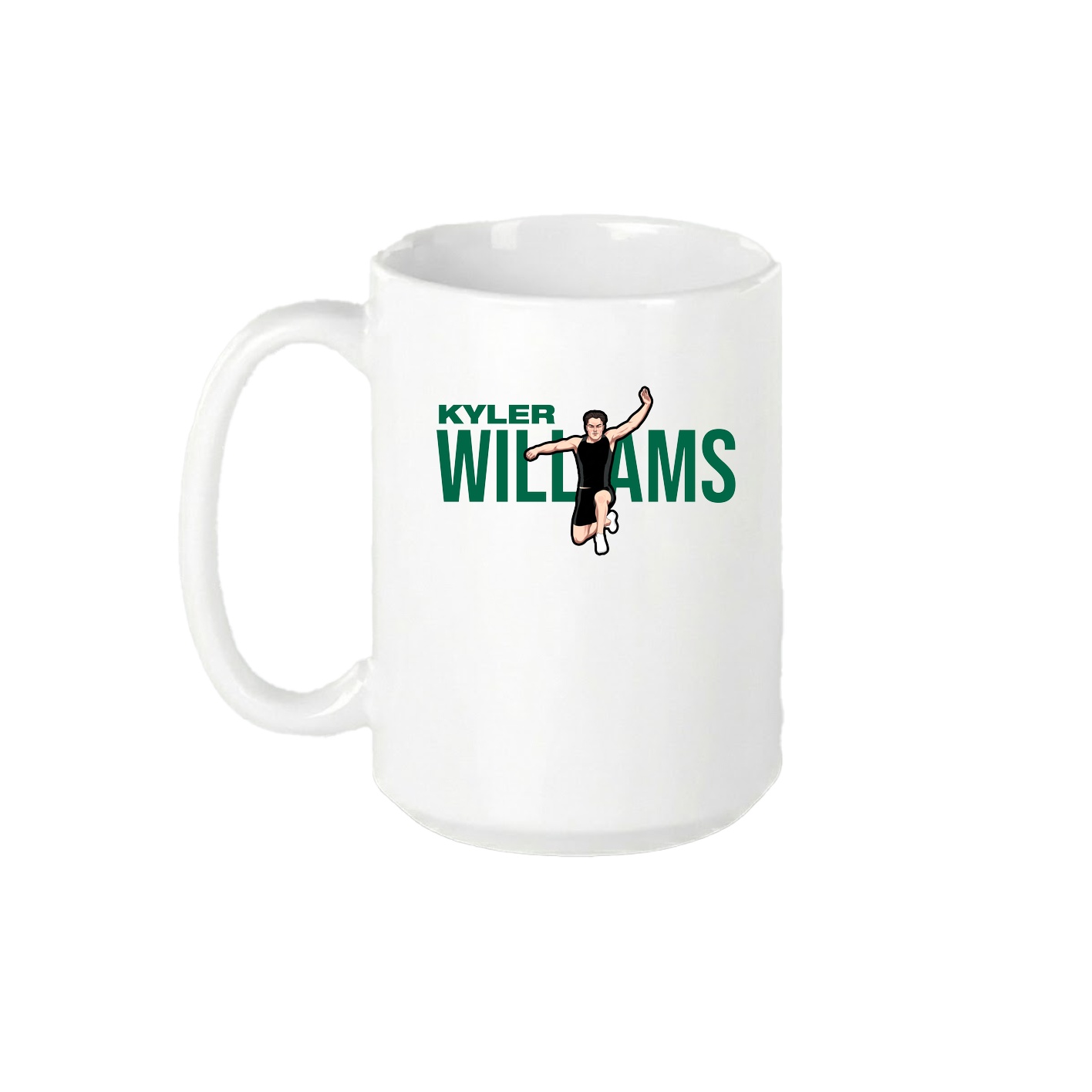 15oz Coffee Mug — Player Name in White