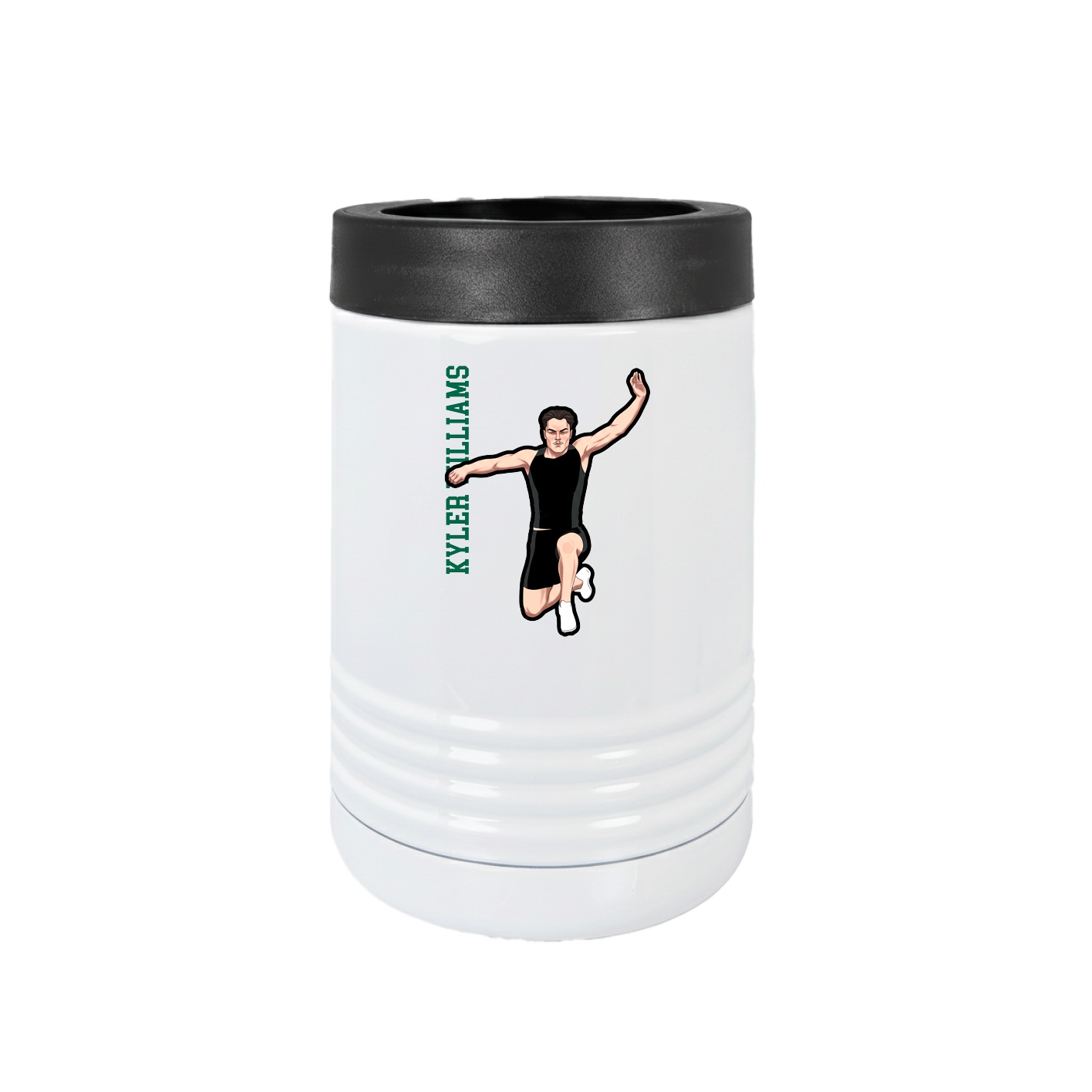 Beverage Holder — Name Vertical in White