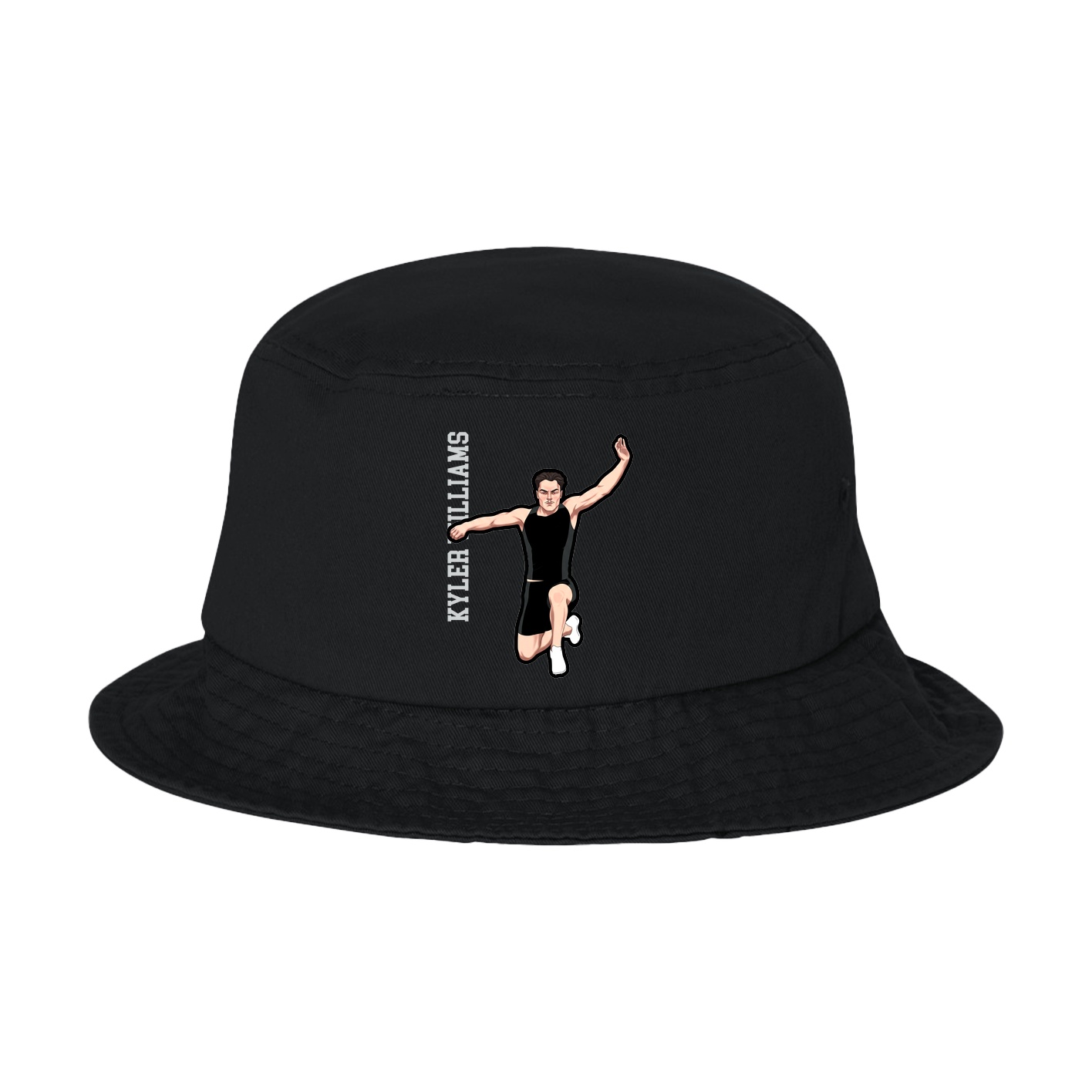 Bucket Cap — Name Vertical in Black