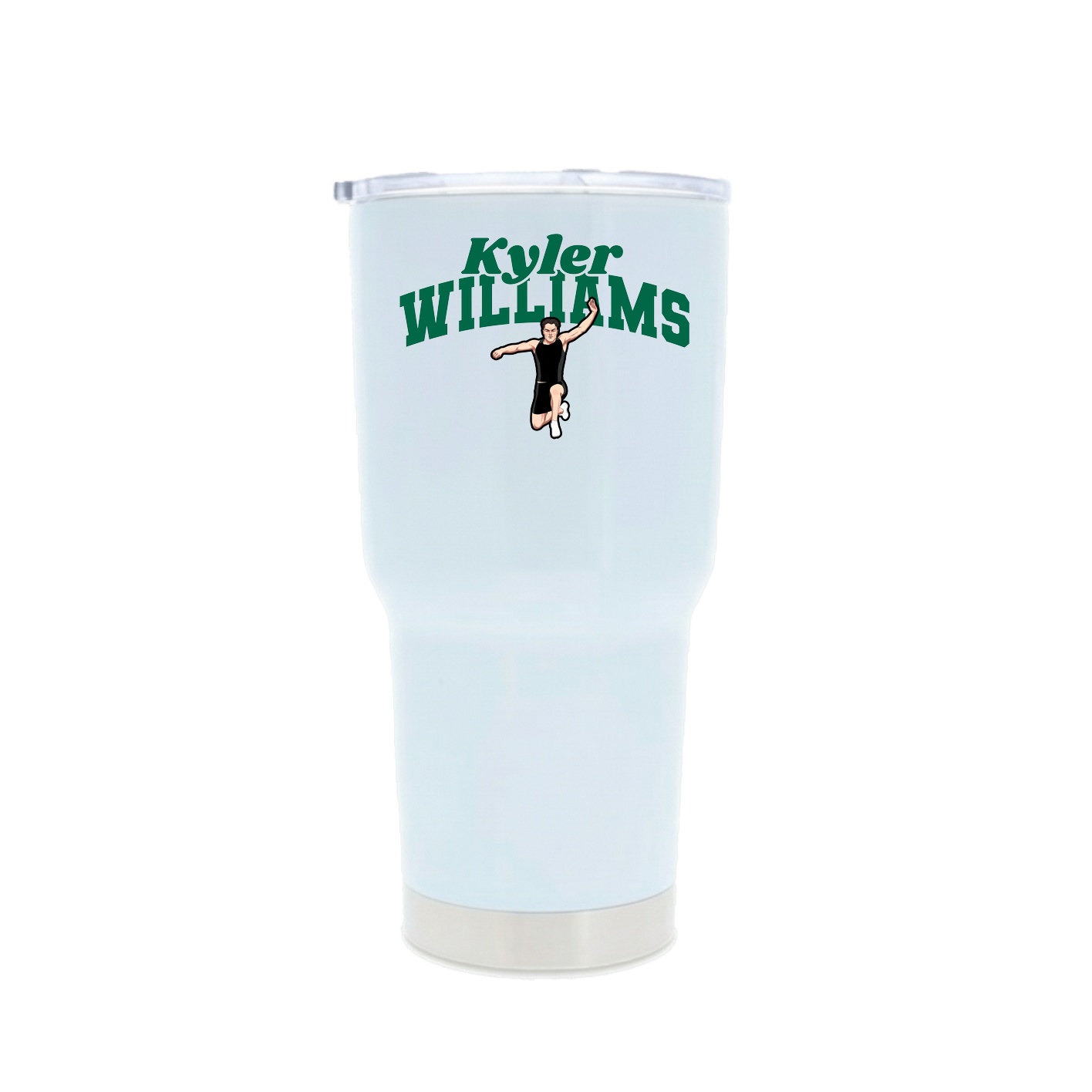 30oz Stainless Steel Tumbler — Signature Arch in White