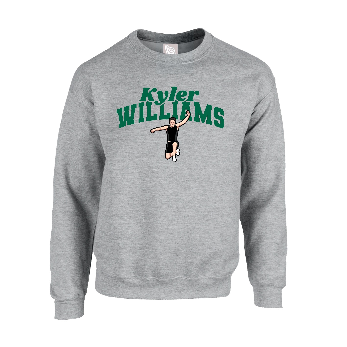 Fleece Crew — Signature Arch in Grey