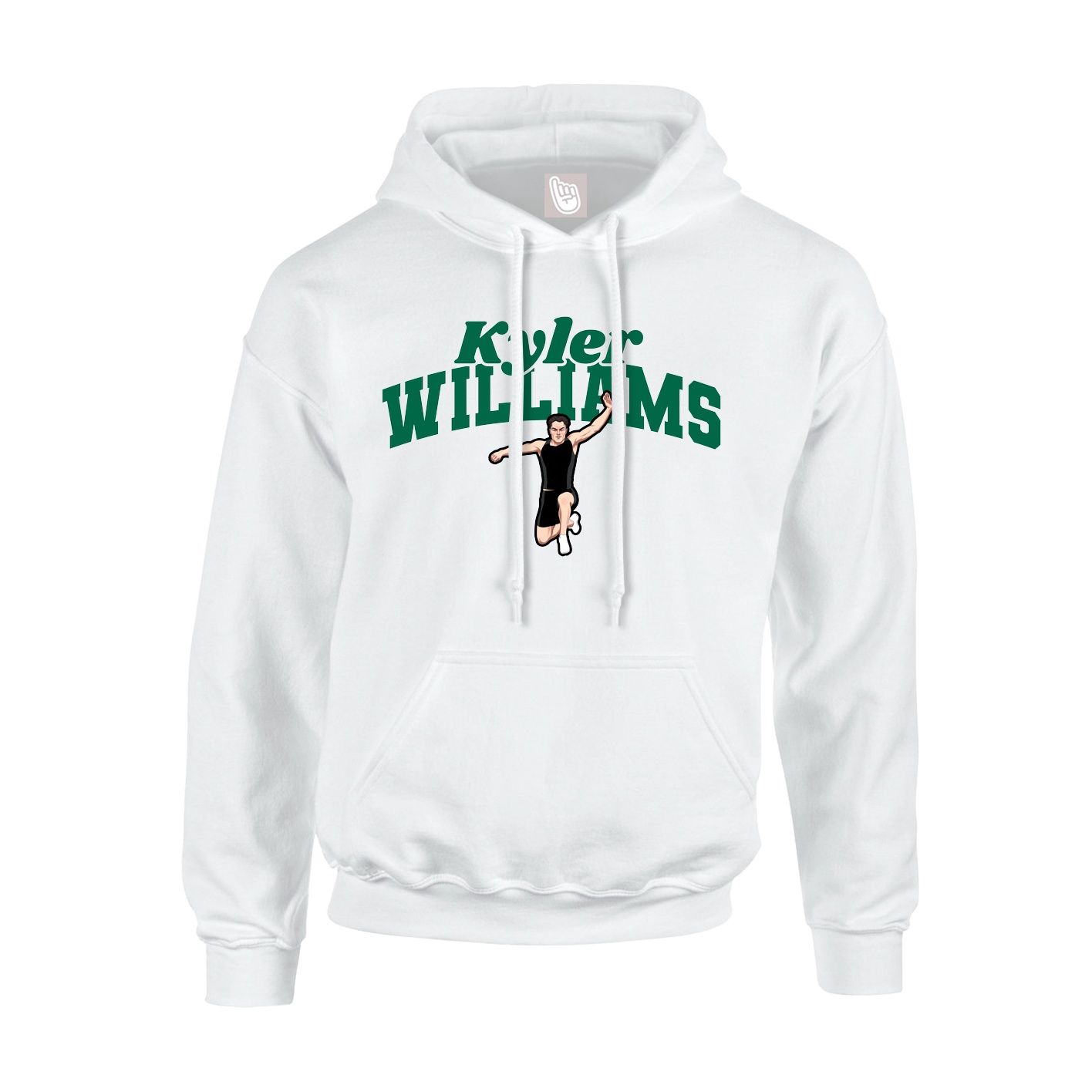 Youth Hoodie — Signature Arch in White