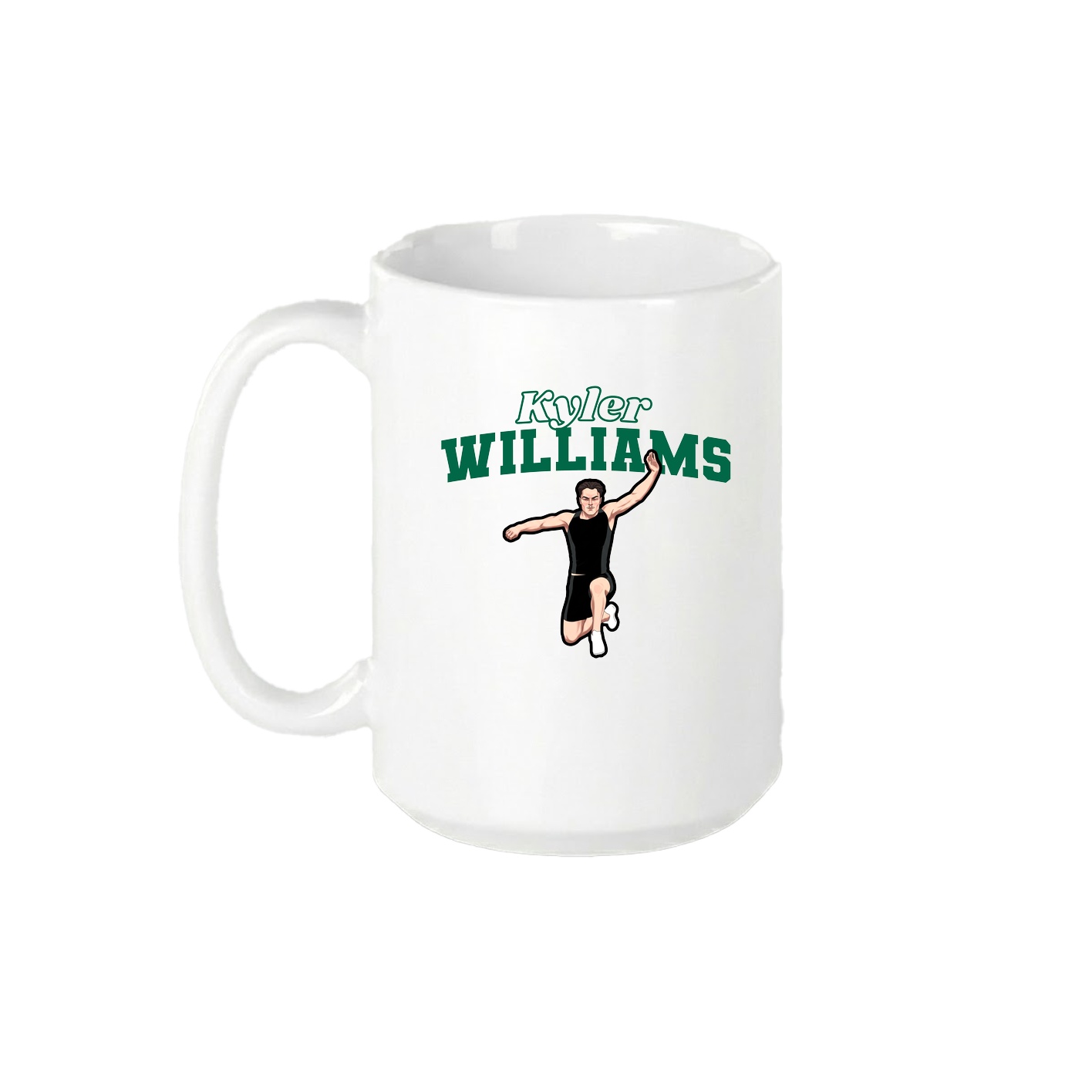 15oz Coffee Mug — Name Arch in White