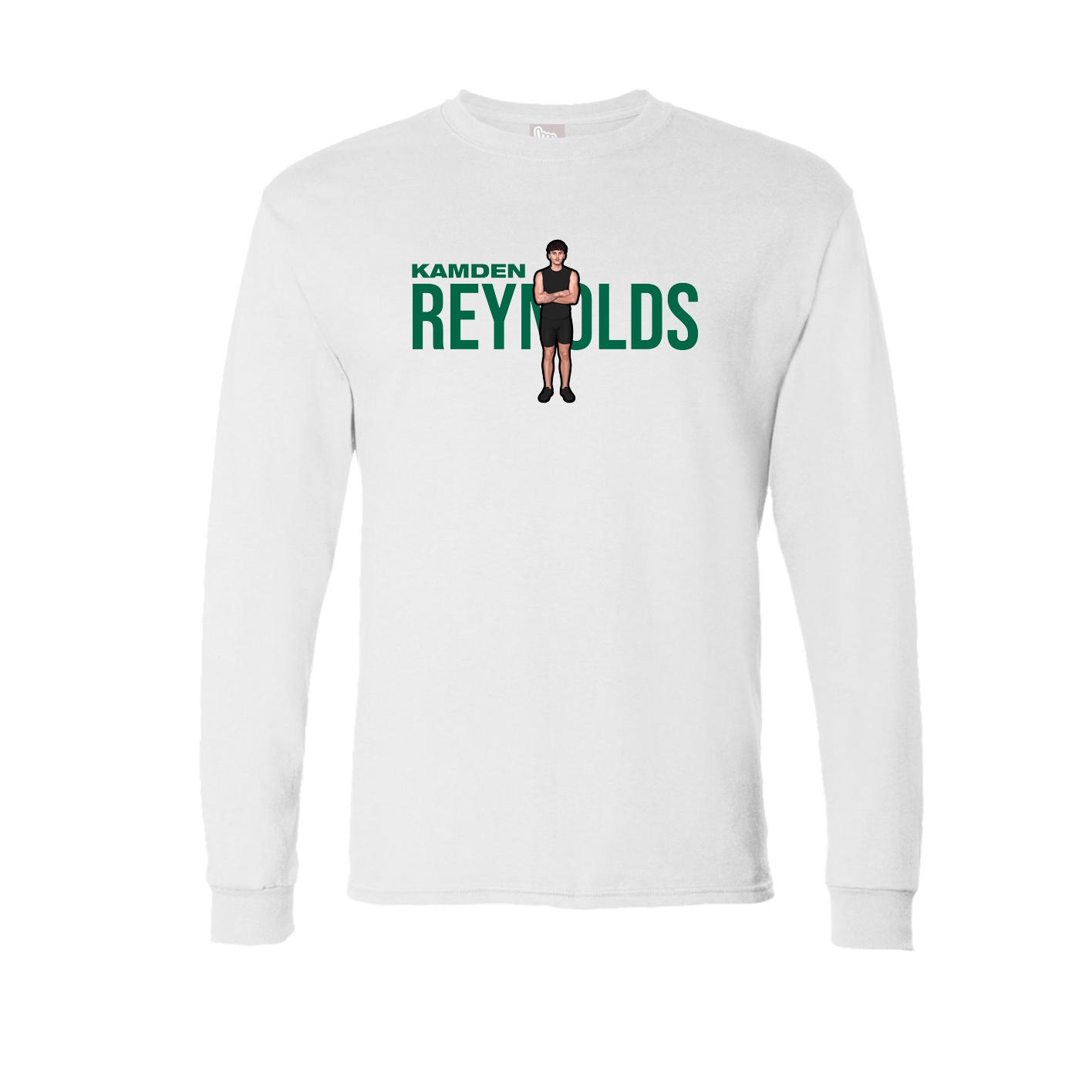 Long Sleeve Tee — Player Name in White