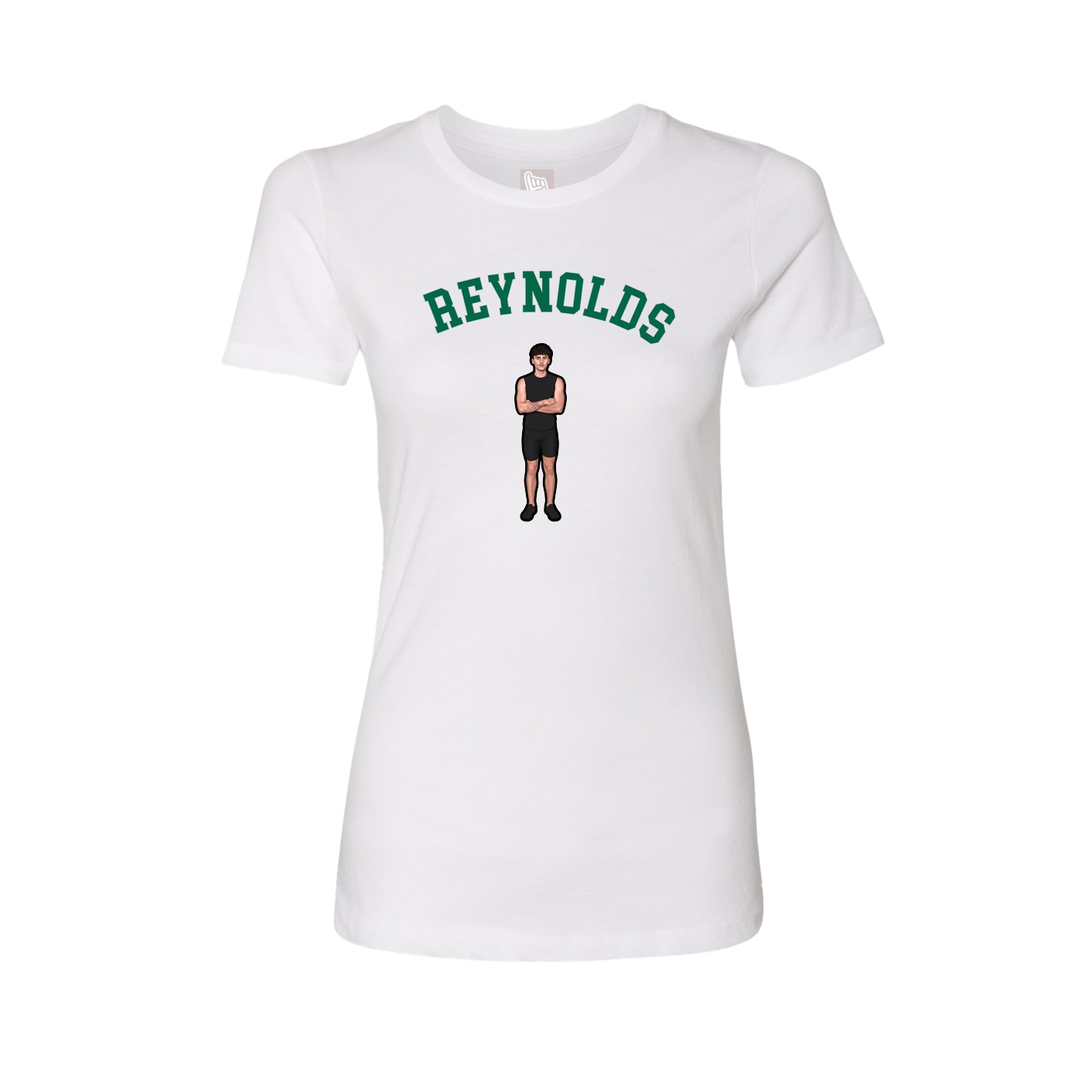 Fitted Women's Tee — Shirsey Arch in White
