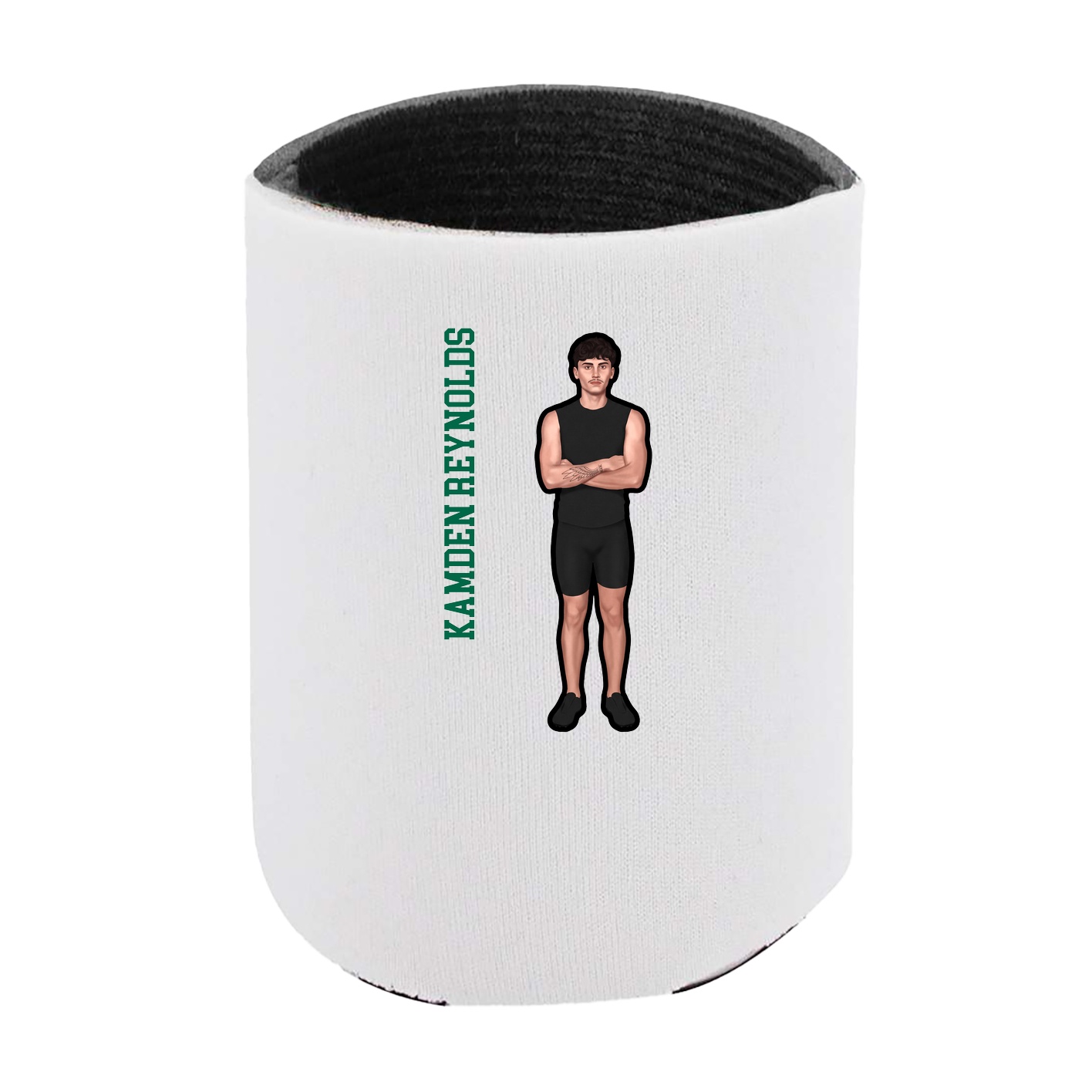 Can Holder — Name Vertical in White