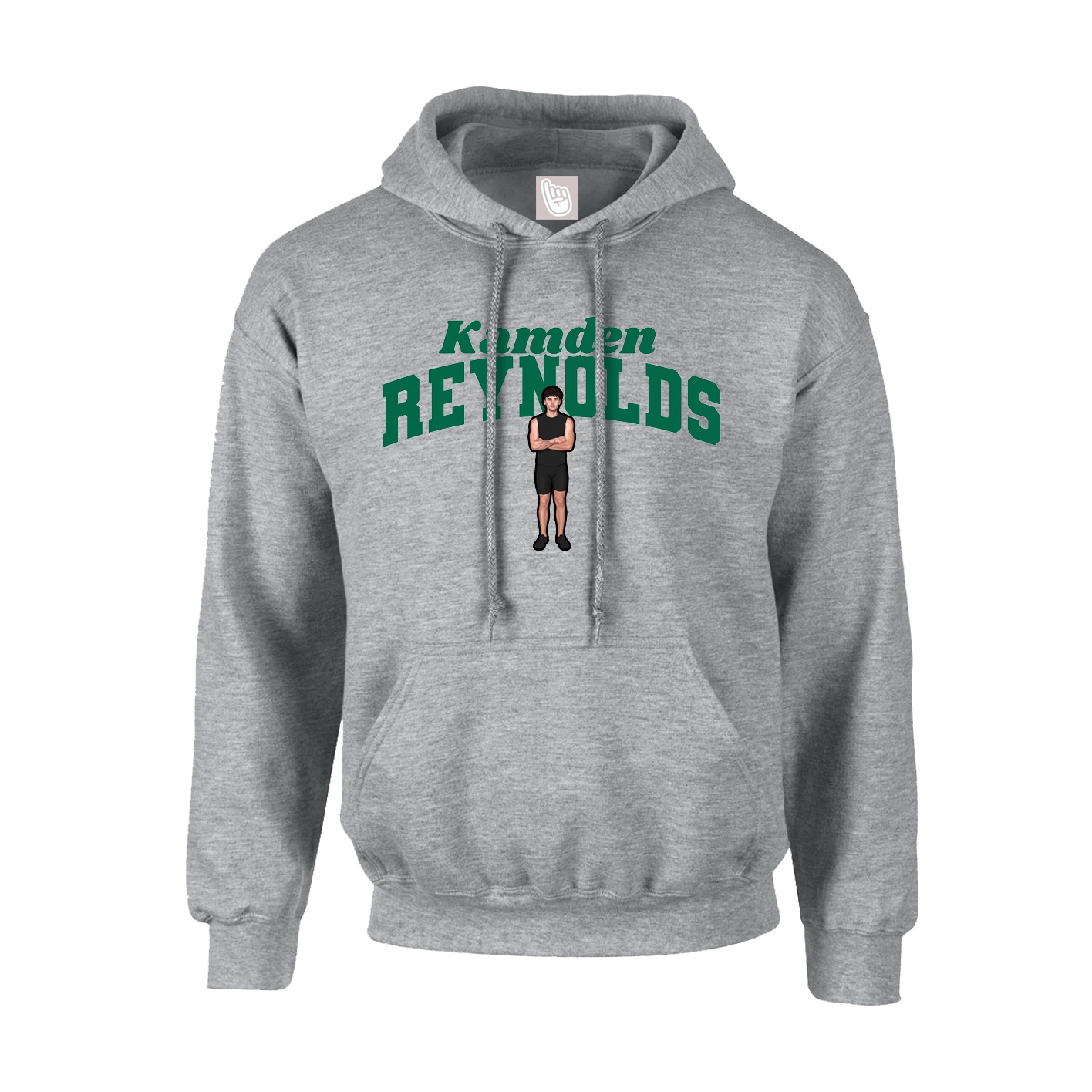 Youth Hoodie — Signature Arch in Grey