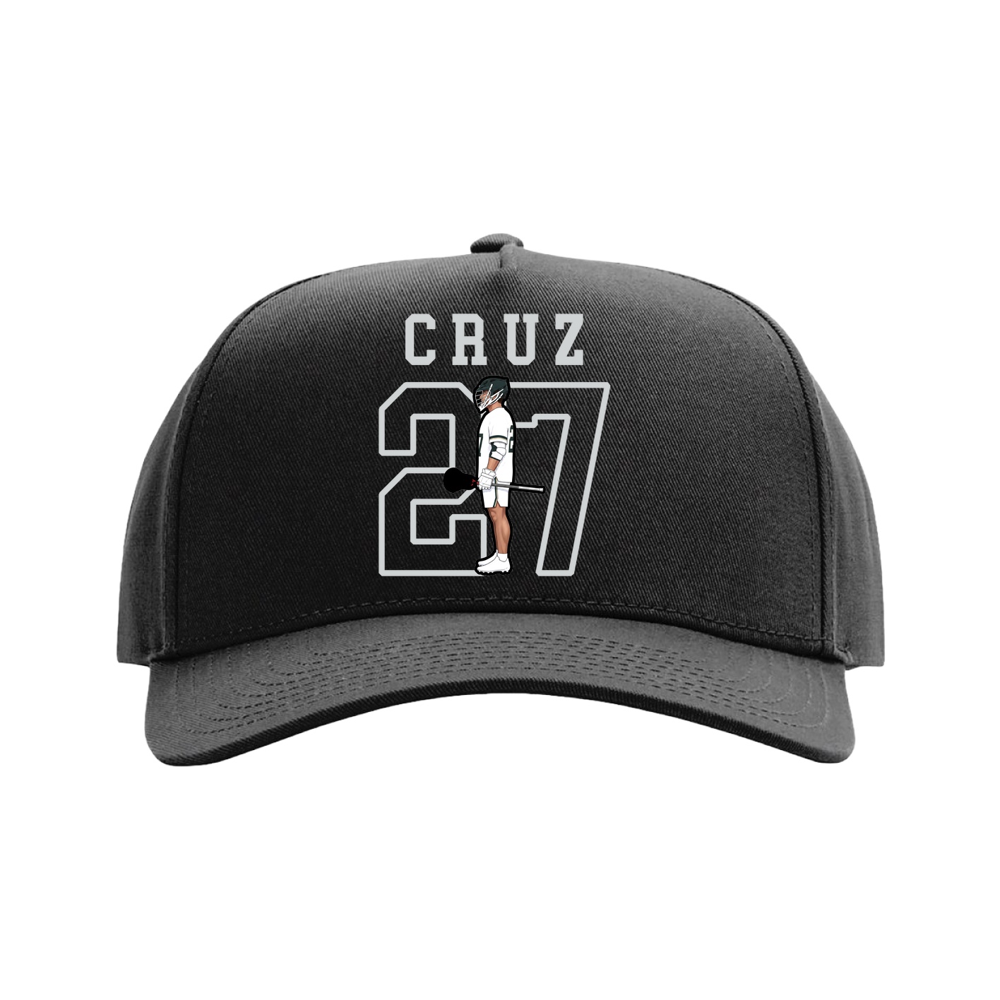 Full Fabric Five-Panel Champ Cap — Shirsey in Black