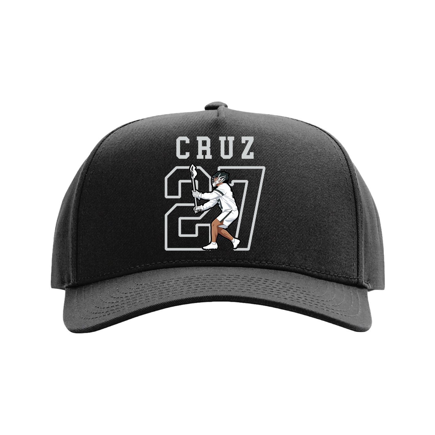 Full Fabric Five-Panel Champ Cap — Shirsey in Black