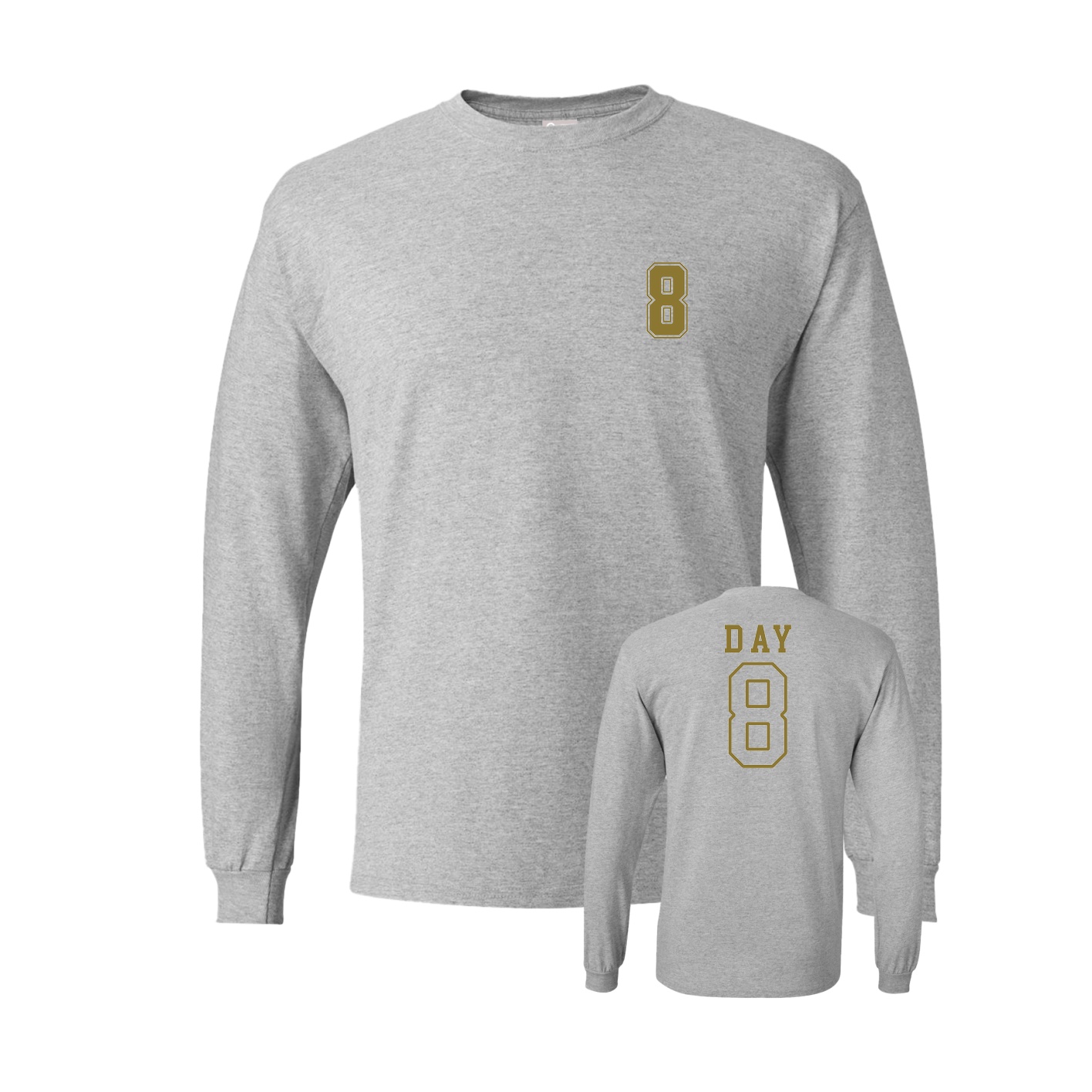 Long Sleeve Tee — Chest Back in Grey