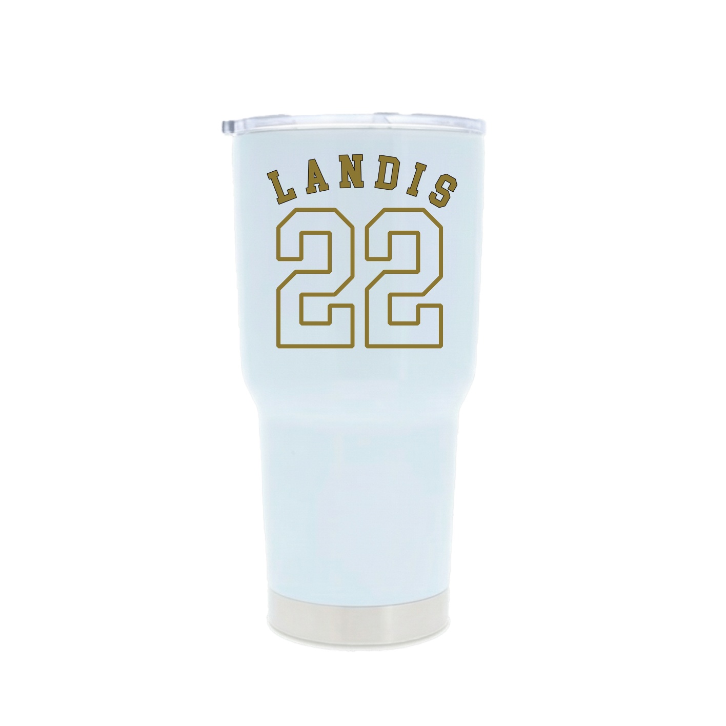30oz Stainless Steel Tumbler — Shirsey Arch in White