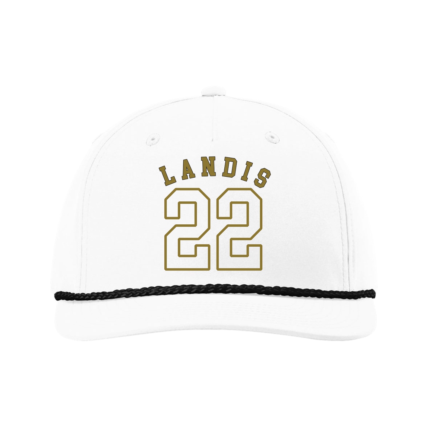 Five-Panel Classic Rope Cap — Shirsey Arch in White
