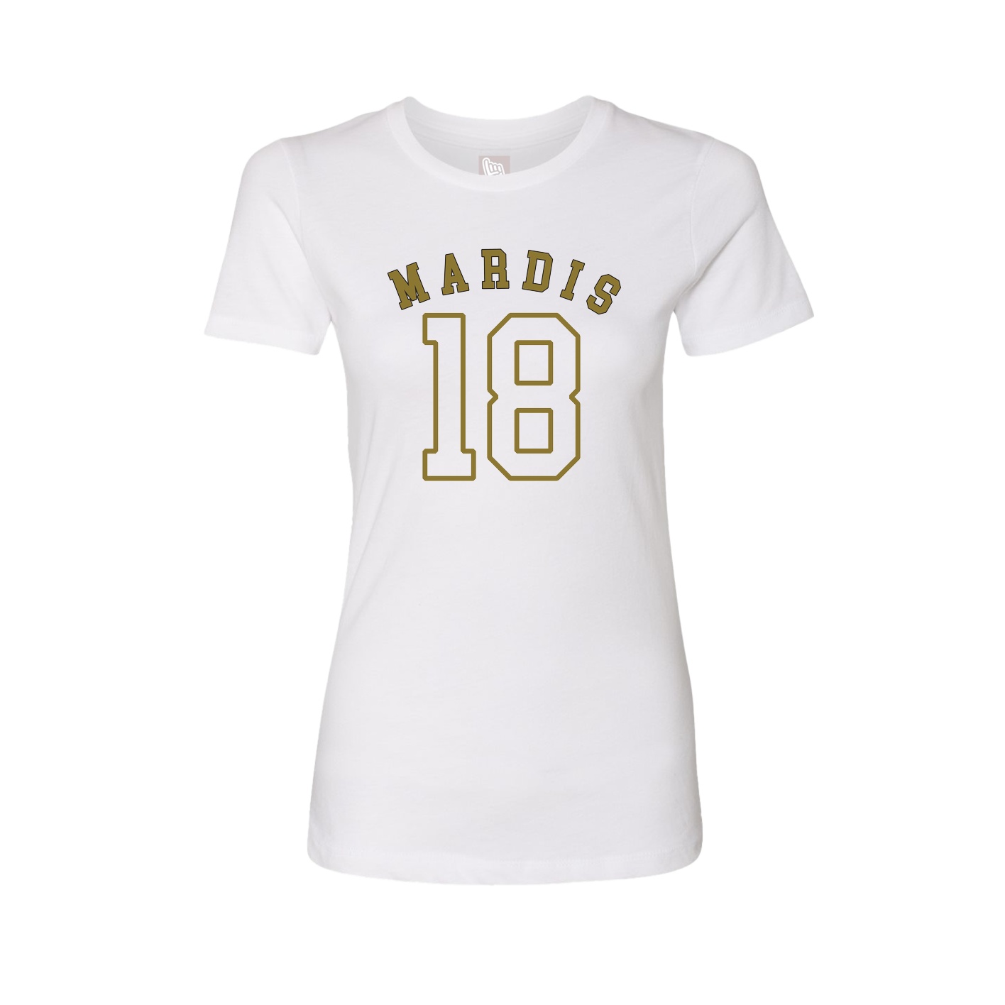 Fitted Women's Tee — Shirsey Arch in White