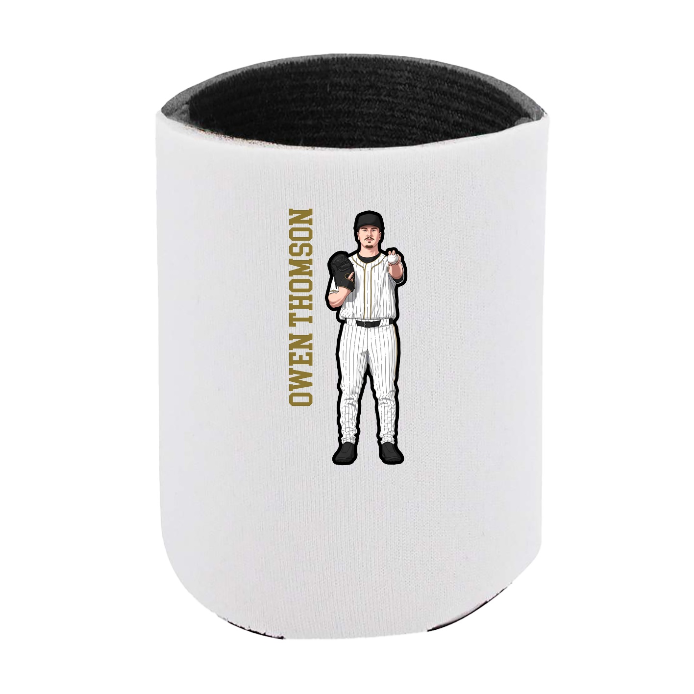Can Holder — Name Vertical in White