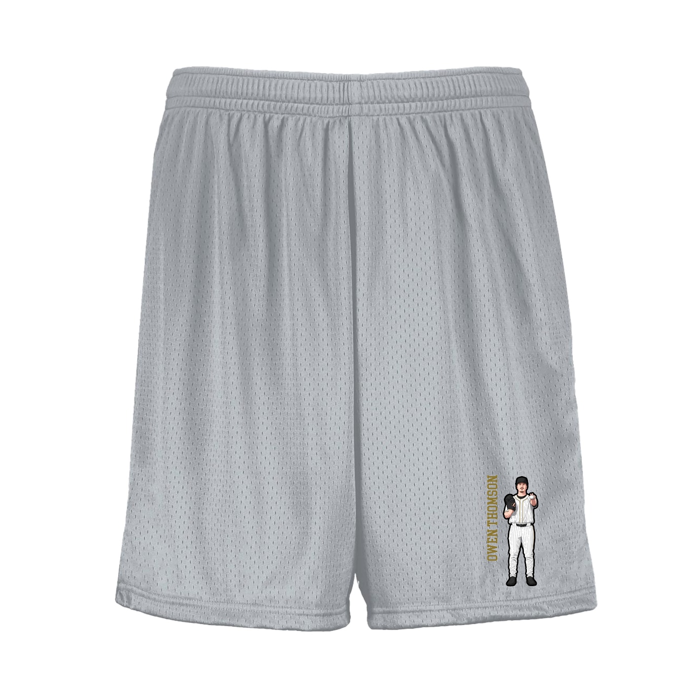 Shorts — Name Vertical in Silver