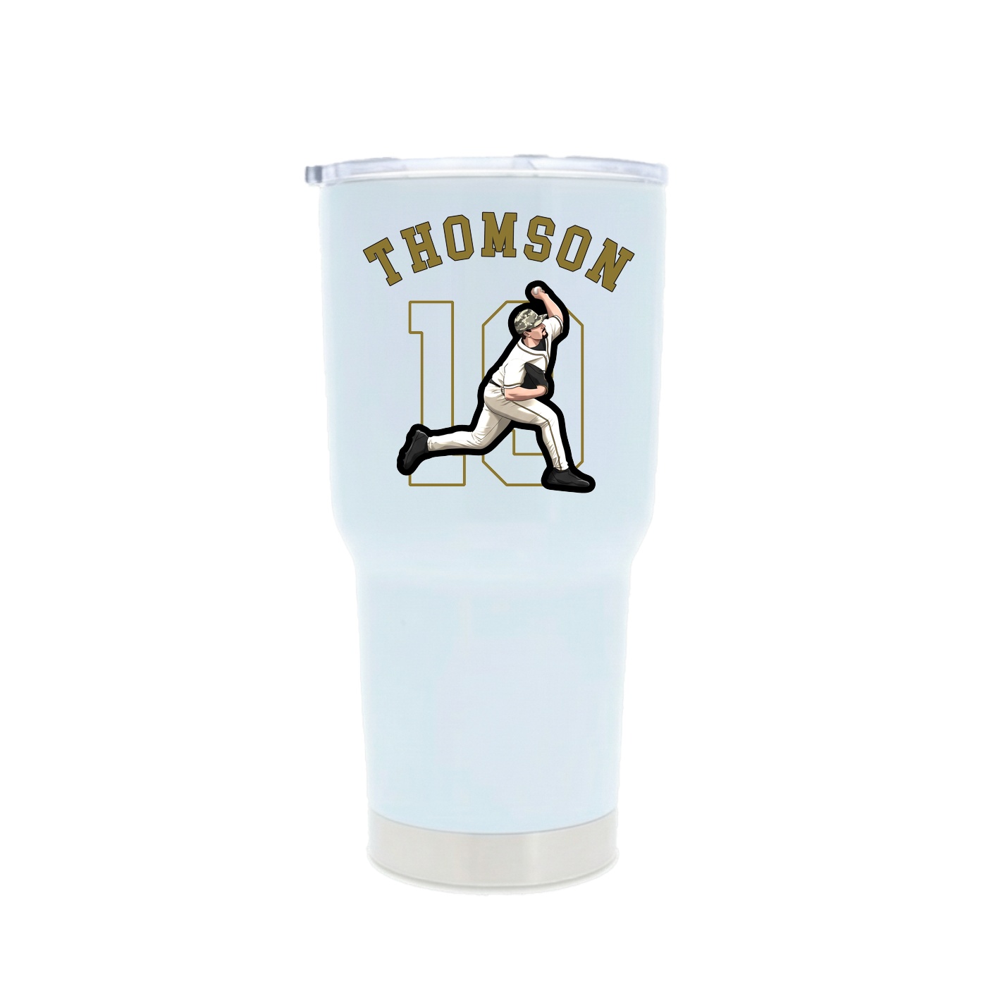 30oz Stainless Steel Tumbler — Shirsey Arch in White