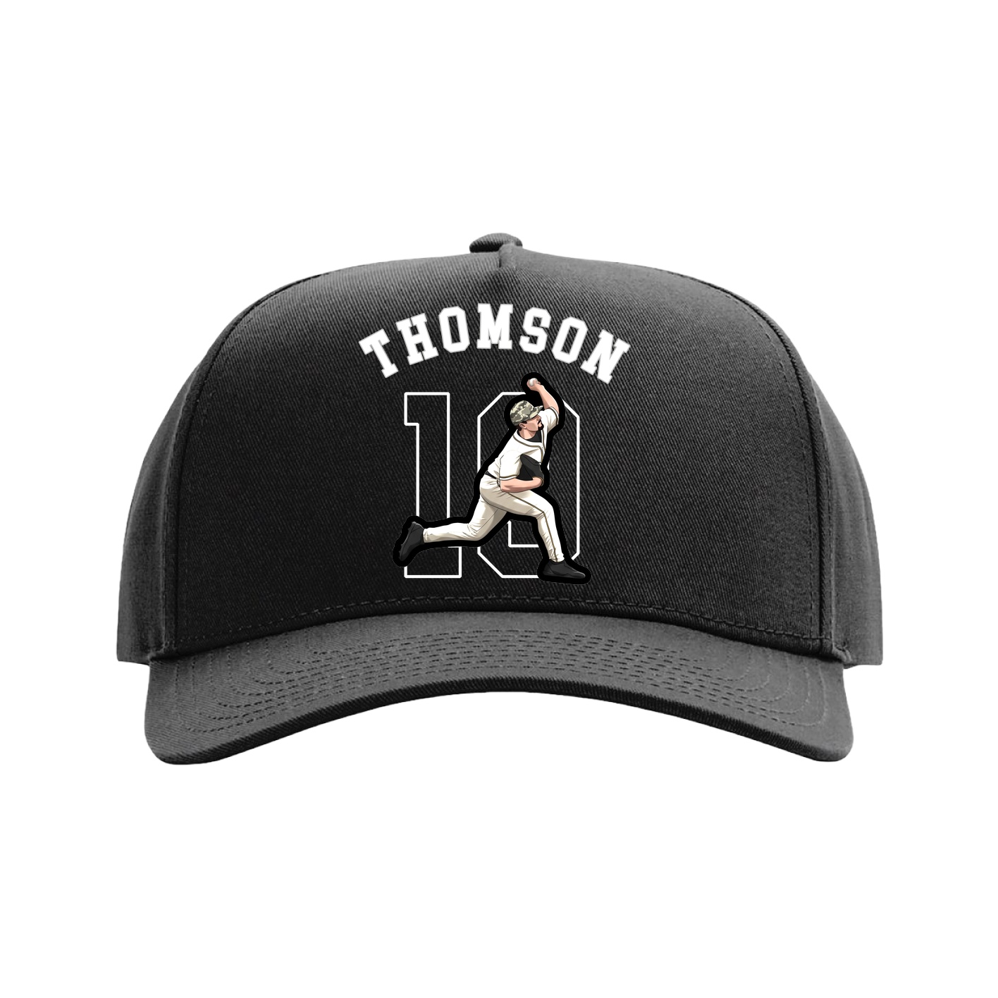 Full Fabric Five-Panel Champ Cap — Shirsey Arch in Black