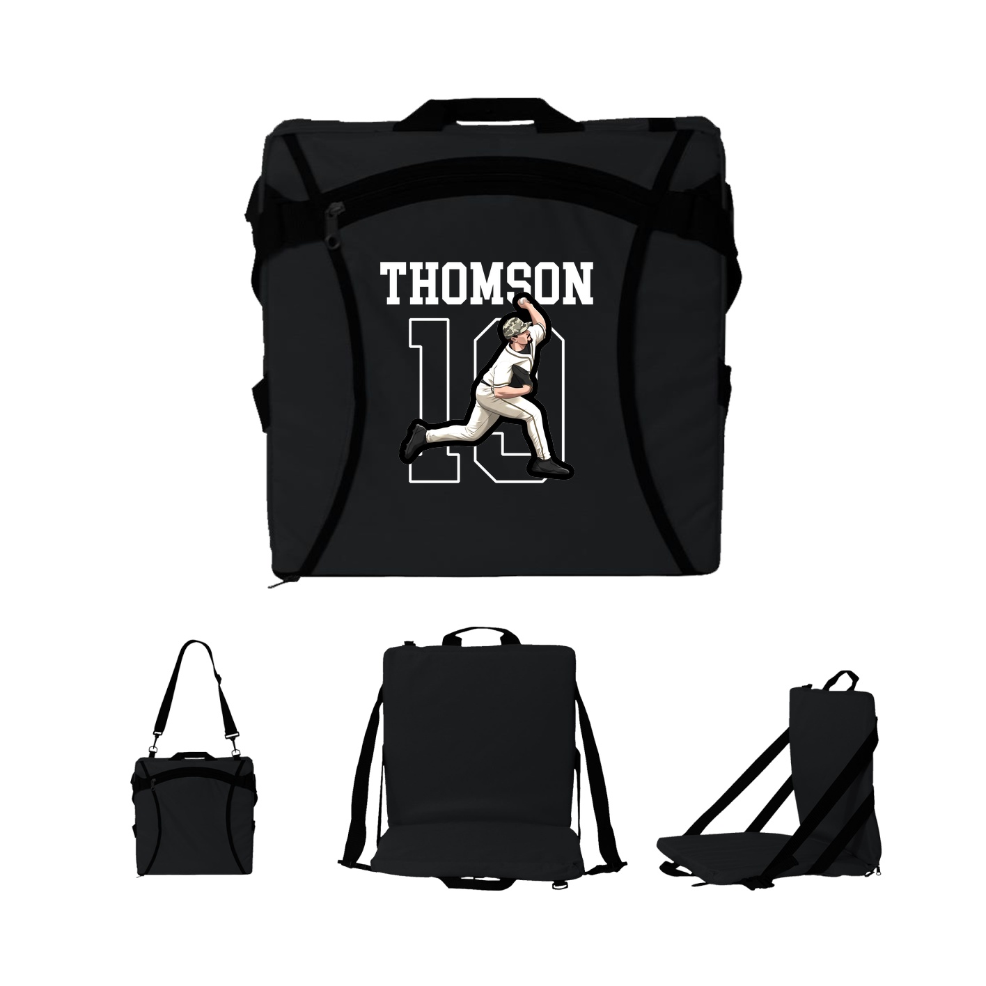 Folding Stadium Seat — Shirsey in Black