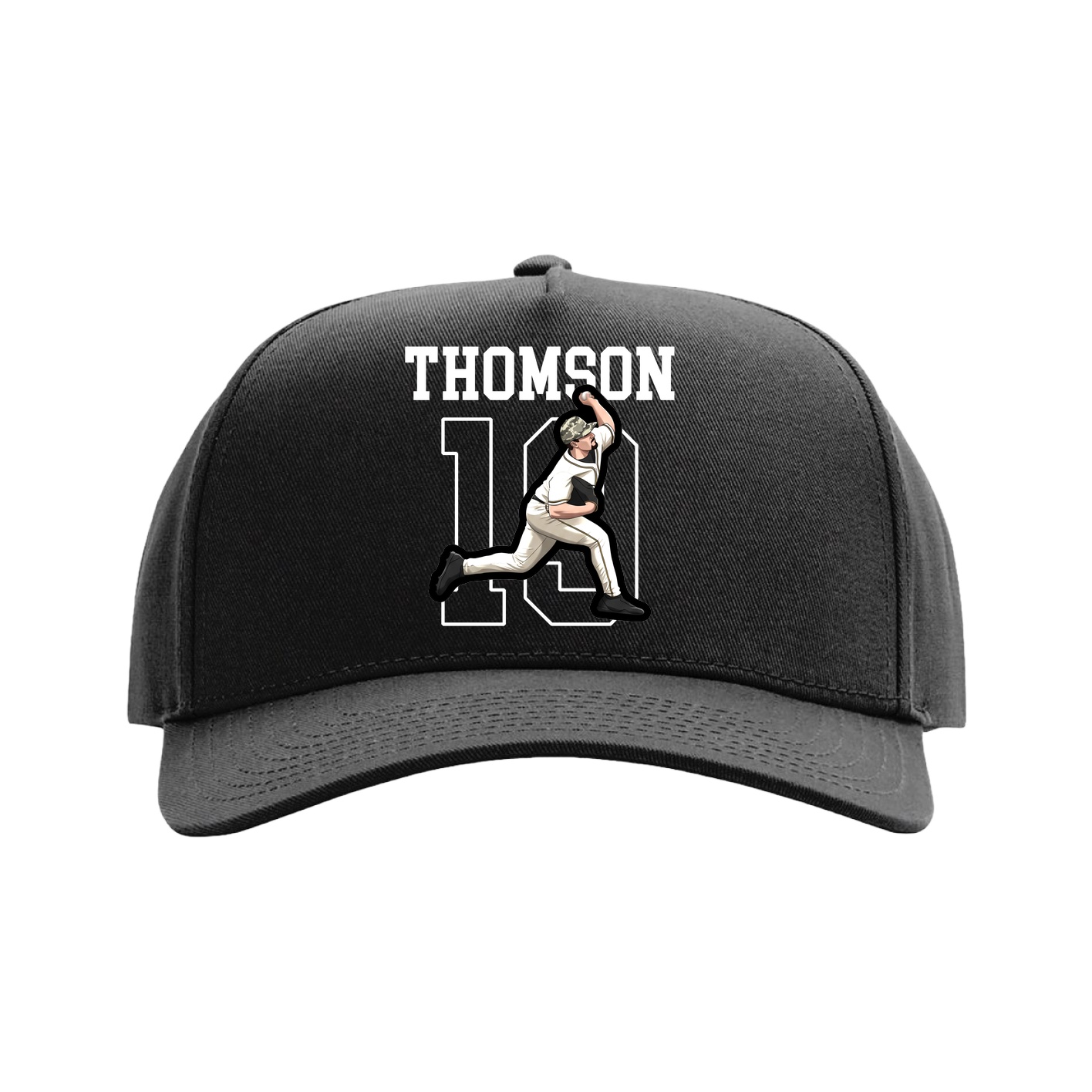 Full Fabric Five-Panel Champ Cap — Shirsey in Black