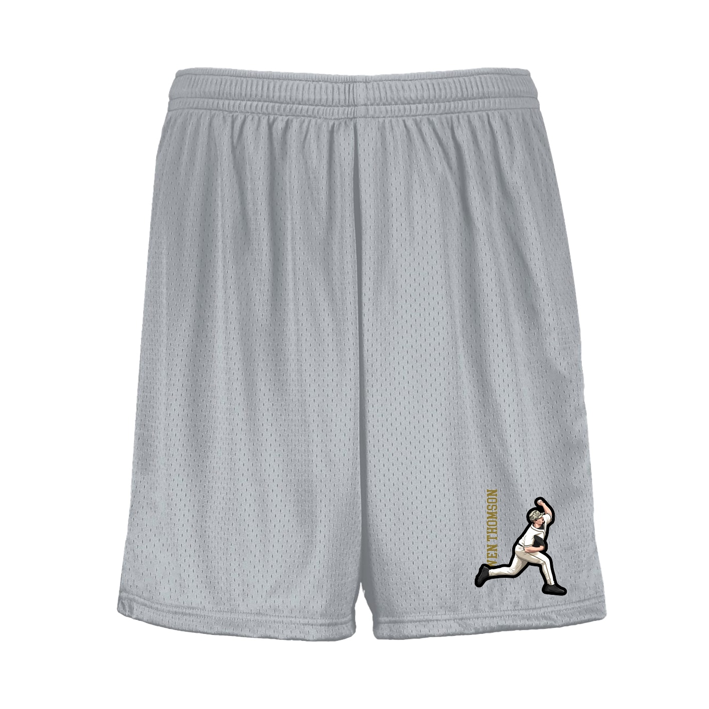 Shorts — Name Vertical in Silver