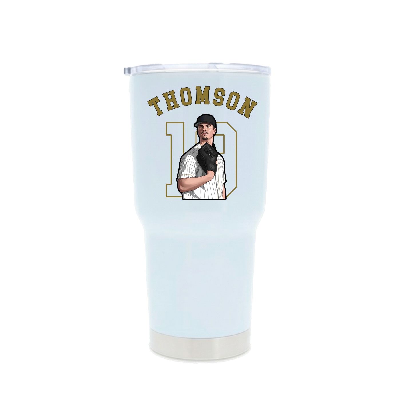 30oz Stainless Steel Tumbler — Shirsey Arch in White
