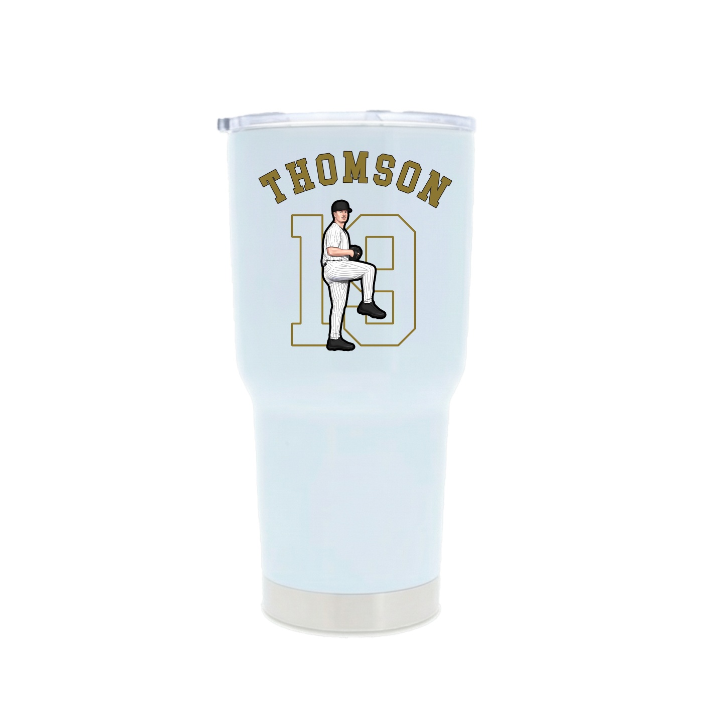30oz Stainless Steel Tumbler — Shirsey Arch in White
