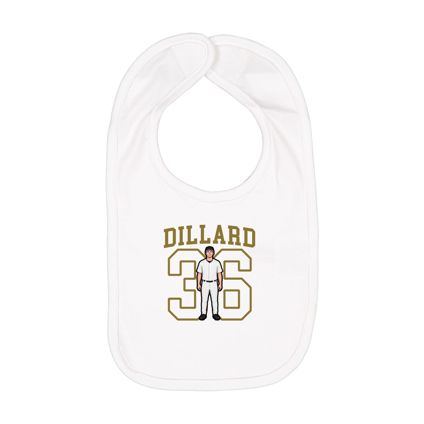 Infant Bib — Shirsey in White