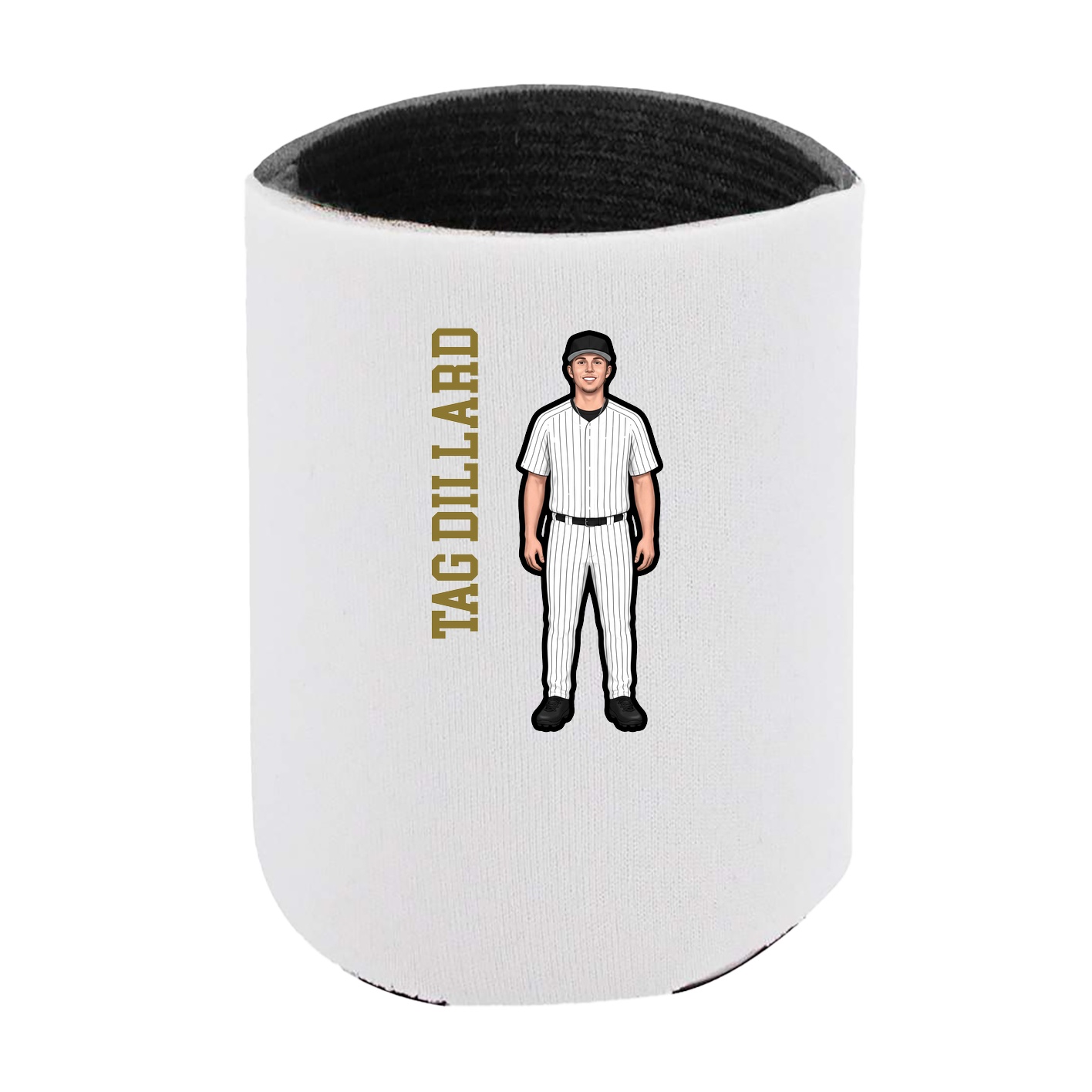 Can Holder — Name Vertical in White
