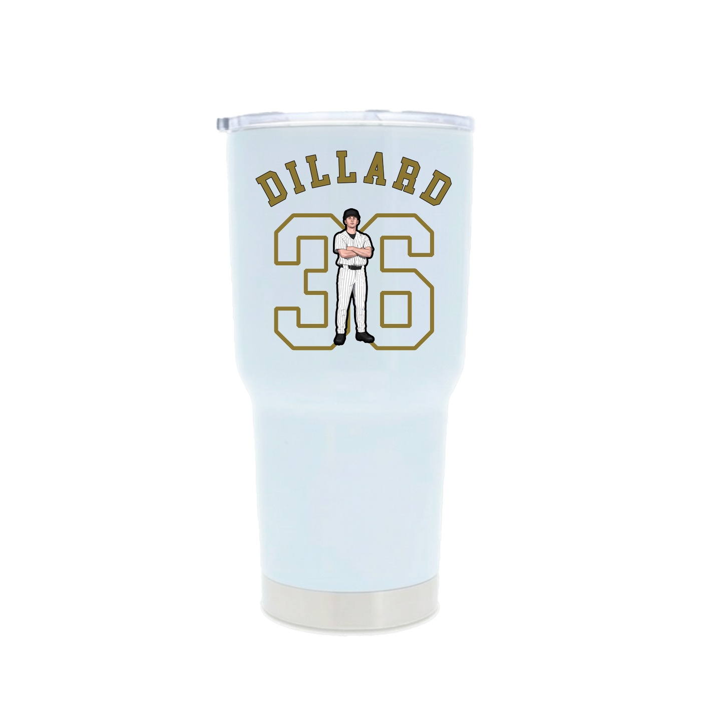 30oz Stainless Steel Tumbler — Shirsey Arch in White