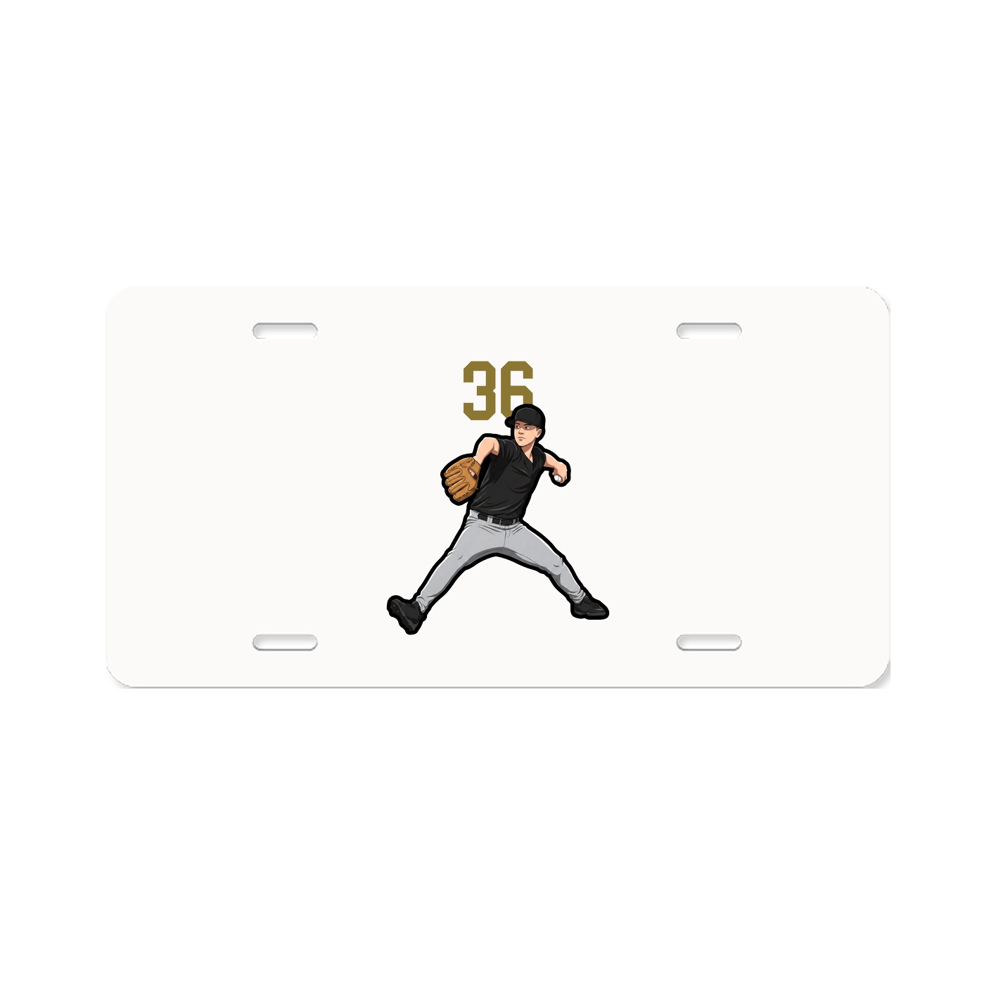 License Plate — Number Top in Classic