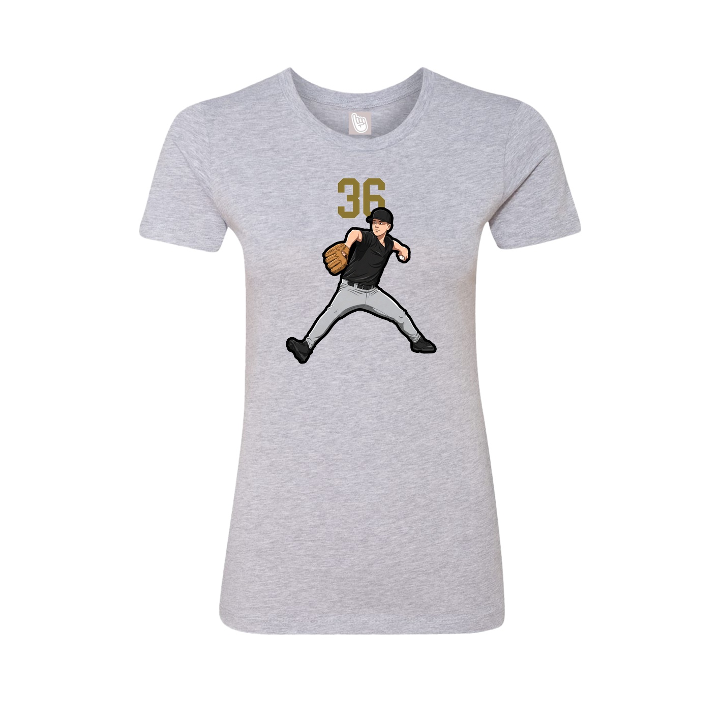 Womens Tee — Number Top in Grey