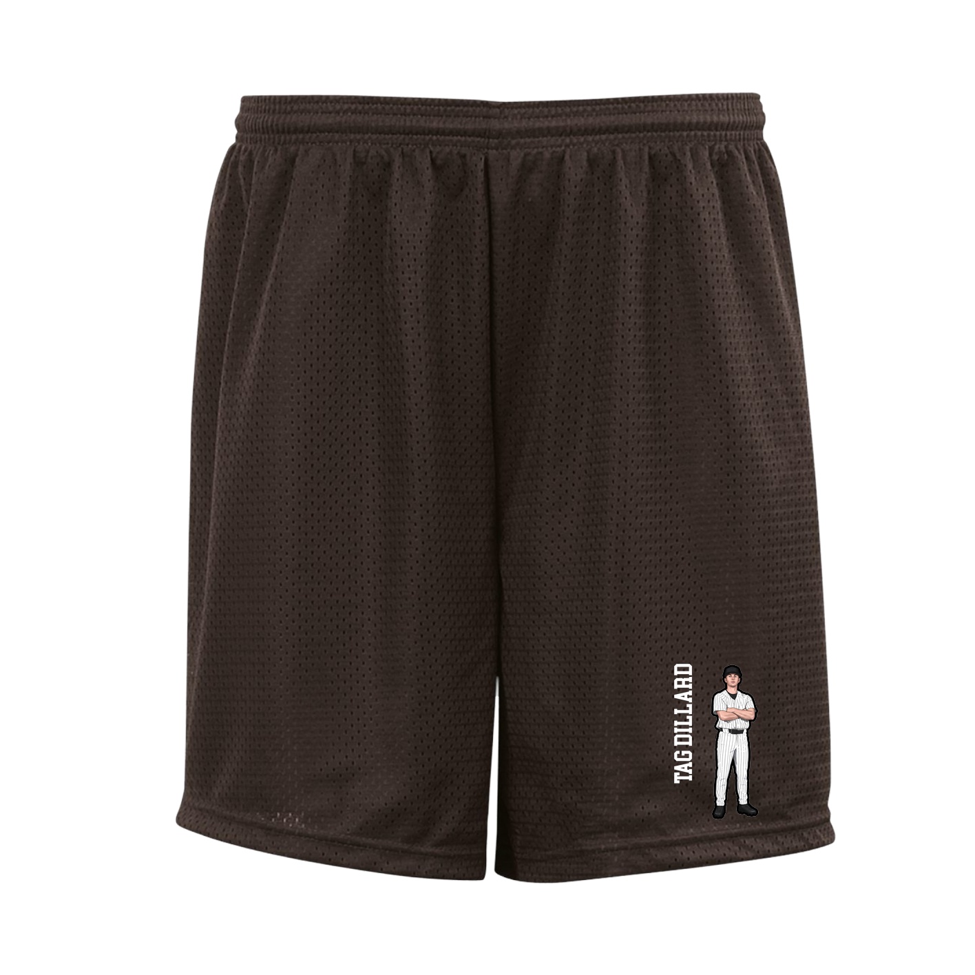 Shorts — Name Vertical in Brown