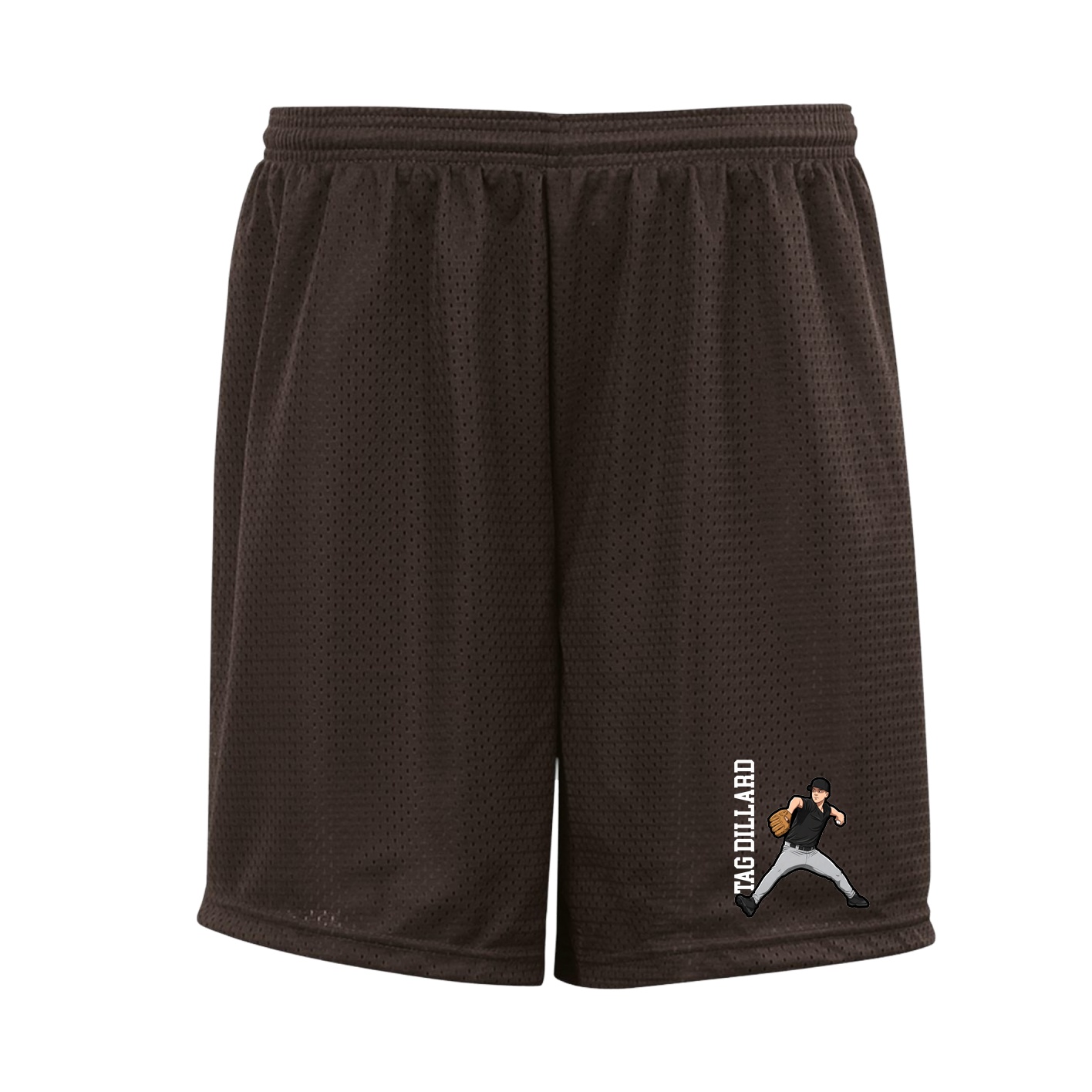 Shorts — Name Vertical in Brown