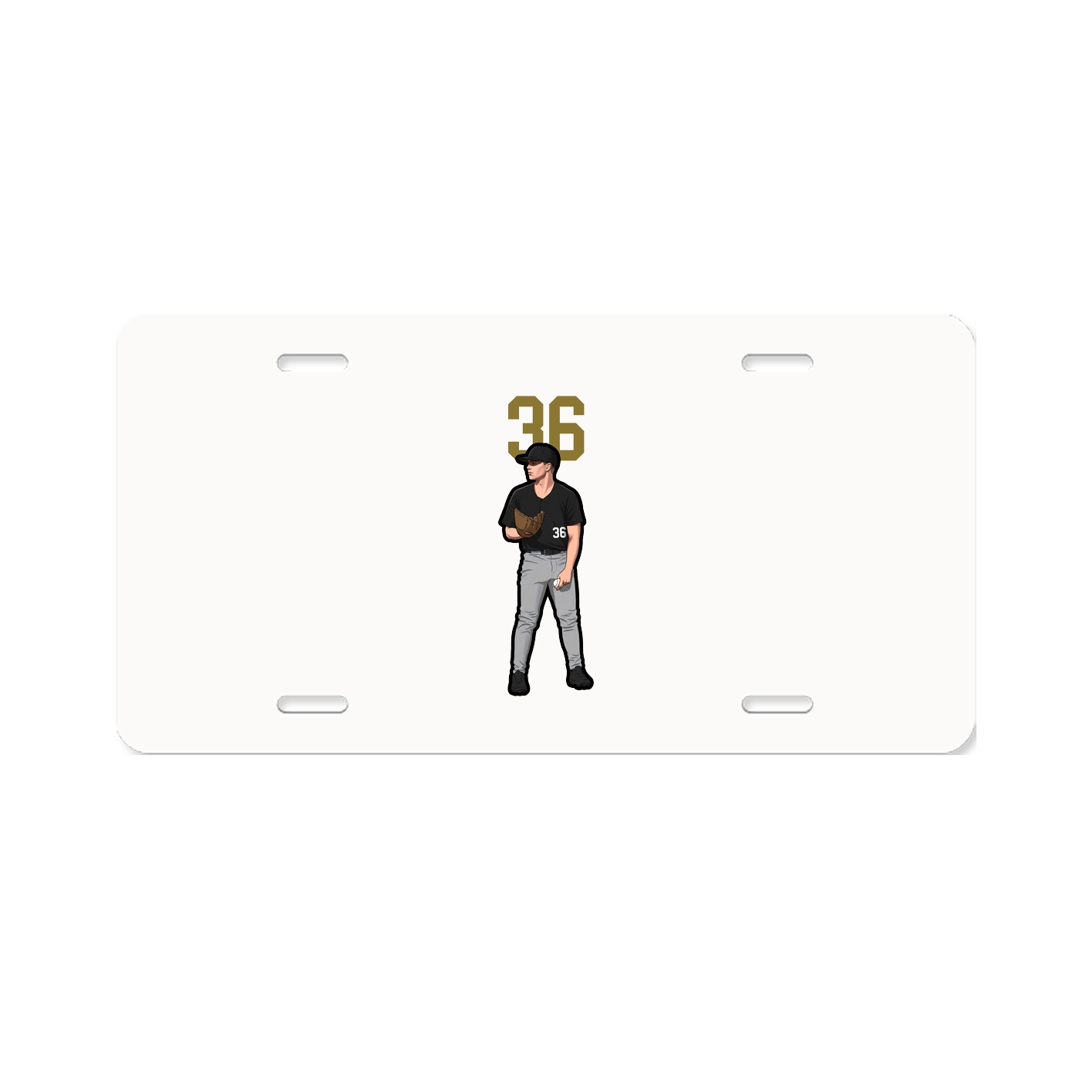 License Plate — Number Top in Classic