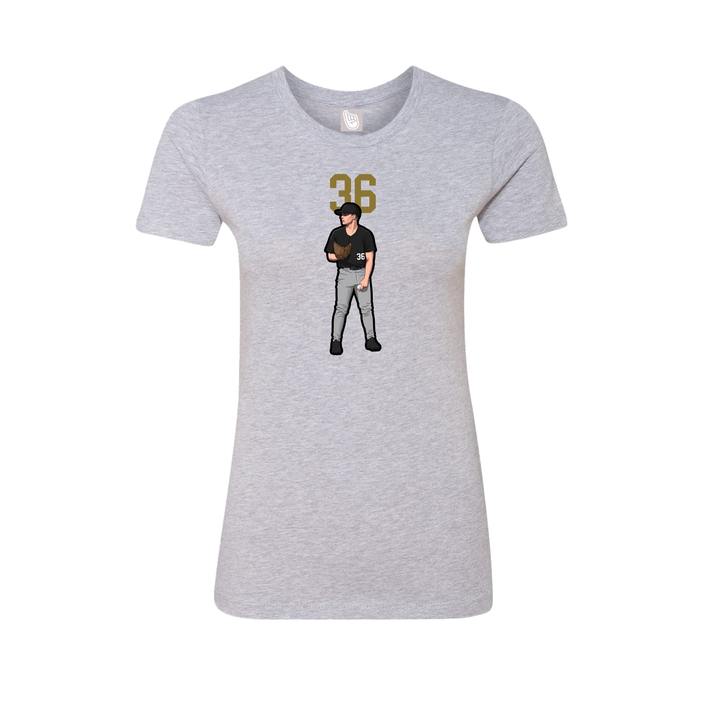 Womens Tee — Number Top in Grey