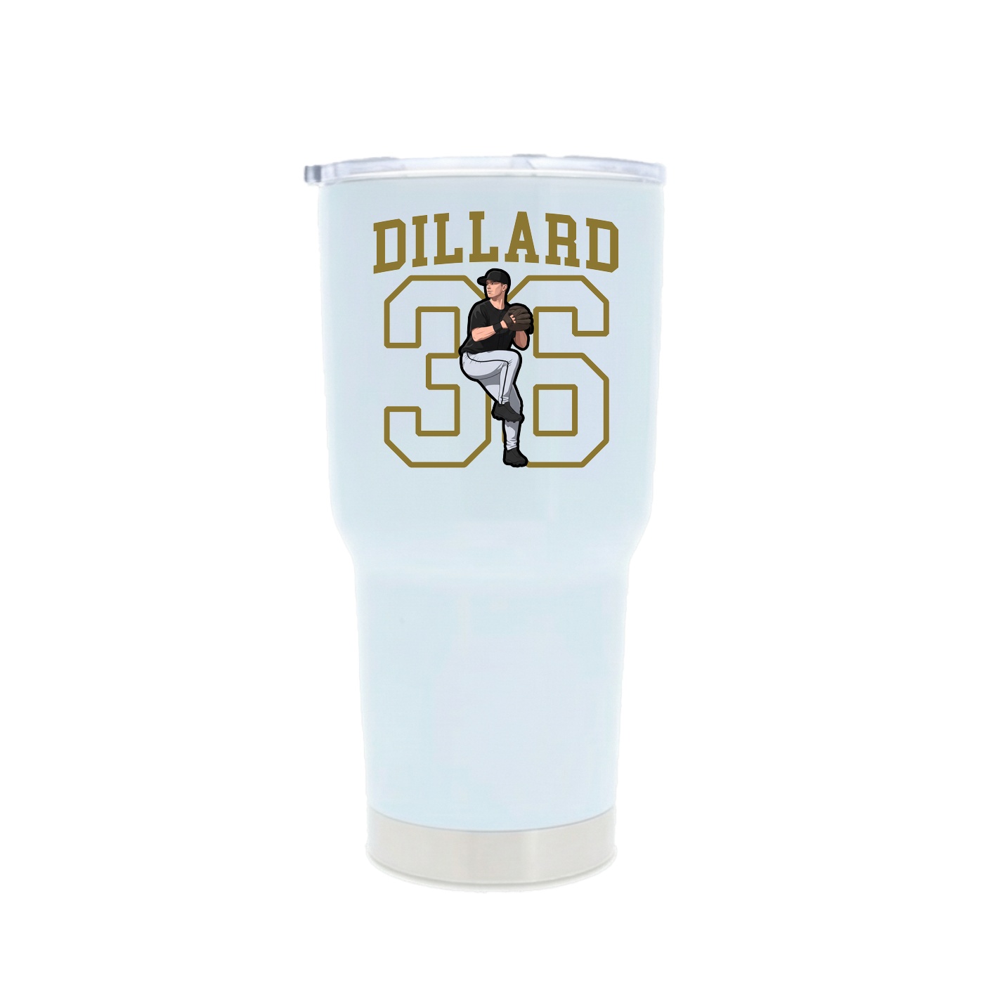 30oz Stainless Steel Tumbler — Shirsey in White